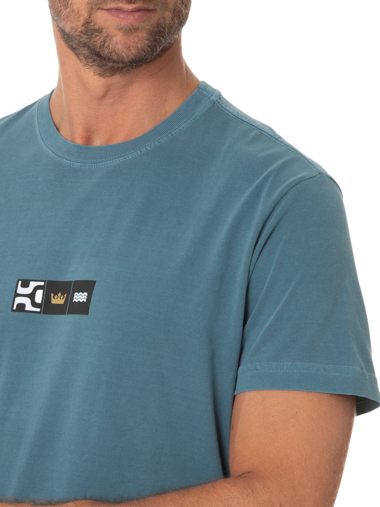 Camiseta Masculina Stone Elements Azul Osklen