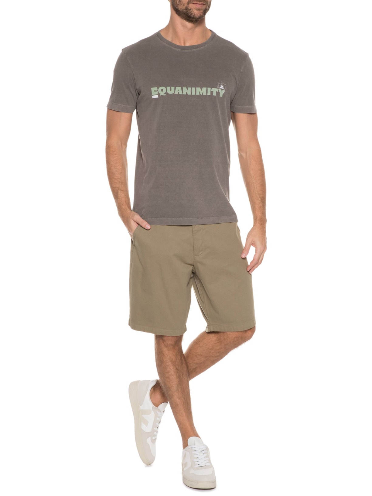 Camiseta Masculina Stone Equanimity Cinza Osklen