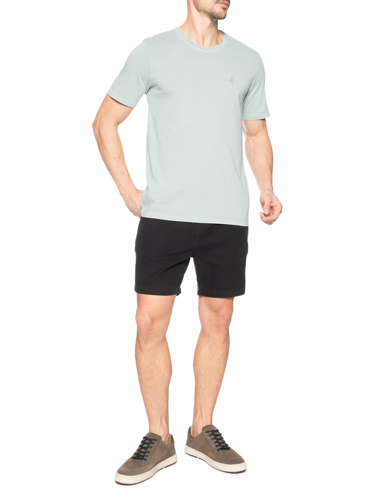 Camiseta Masculina Stone Estampada Flyin Verde Austral