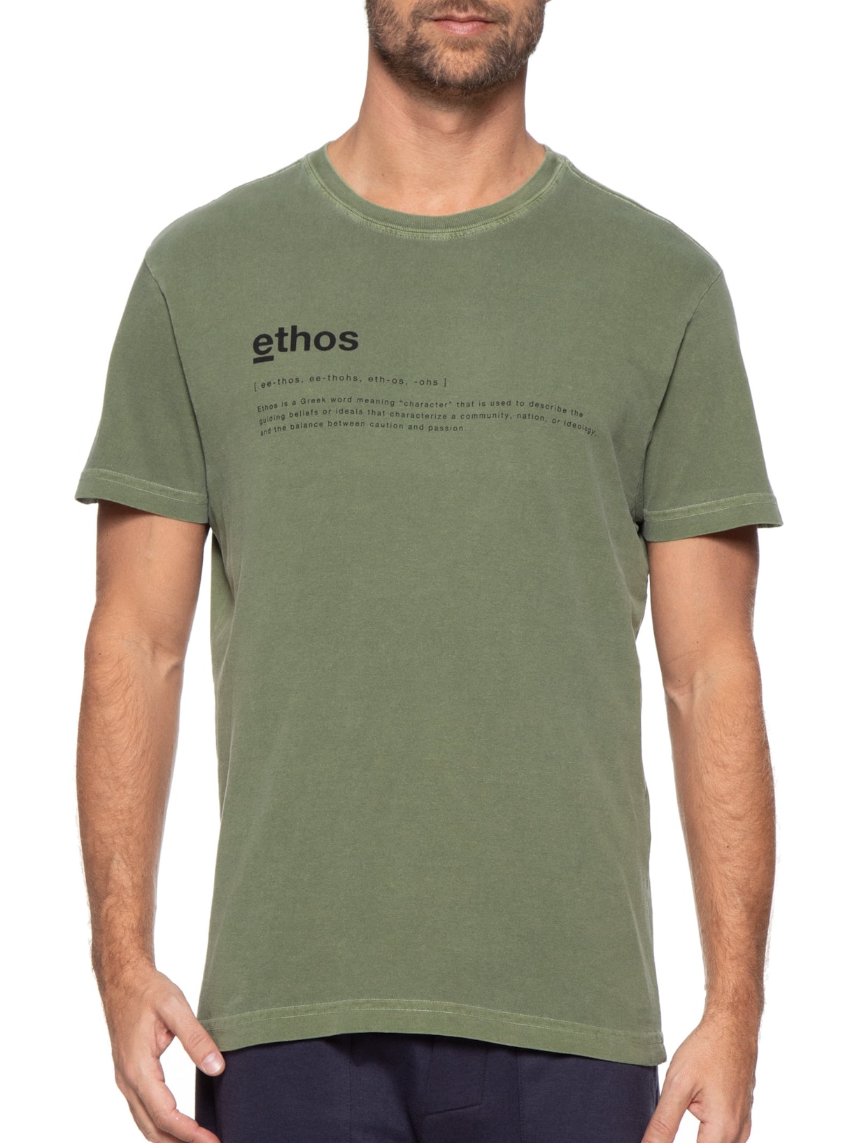 Camiseta Masculina Stone Ethos Verde Osklen