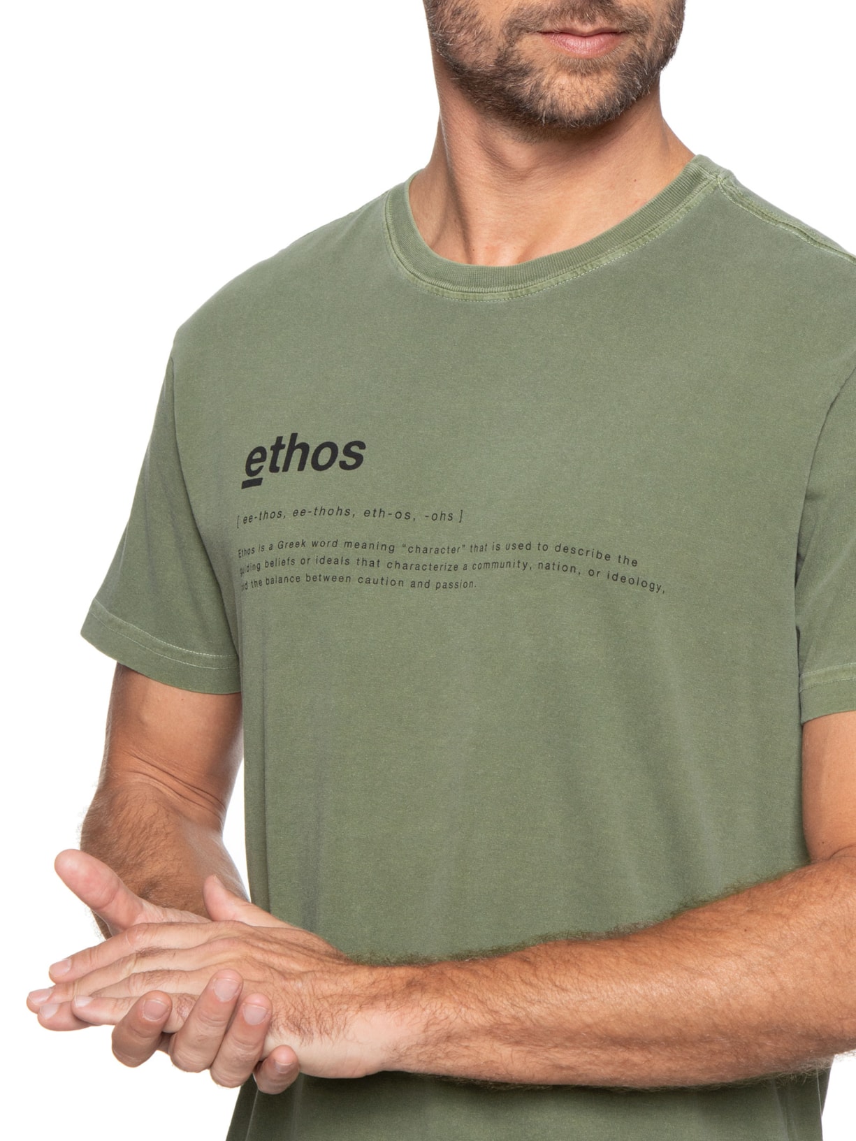 Camiseta Masculina Stone Ethos Verde Osklen
