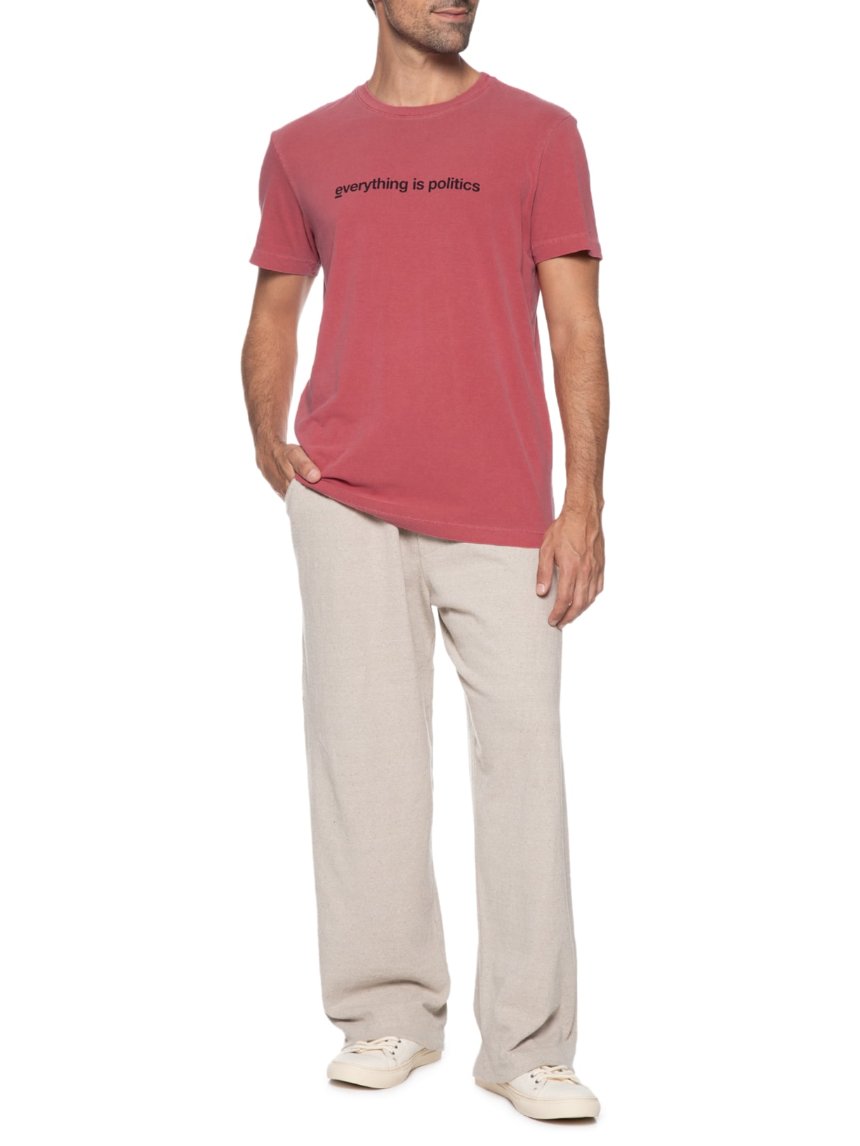 Camiseta Masculina Stone Ethos Vermelho Osklen