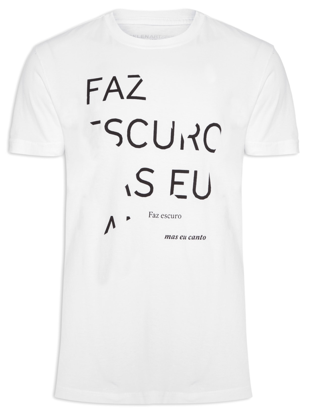 Camiseta Masculina Stone Faz Escuro Branco Osklen