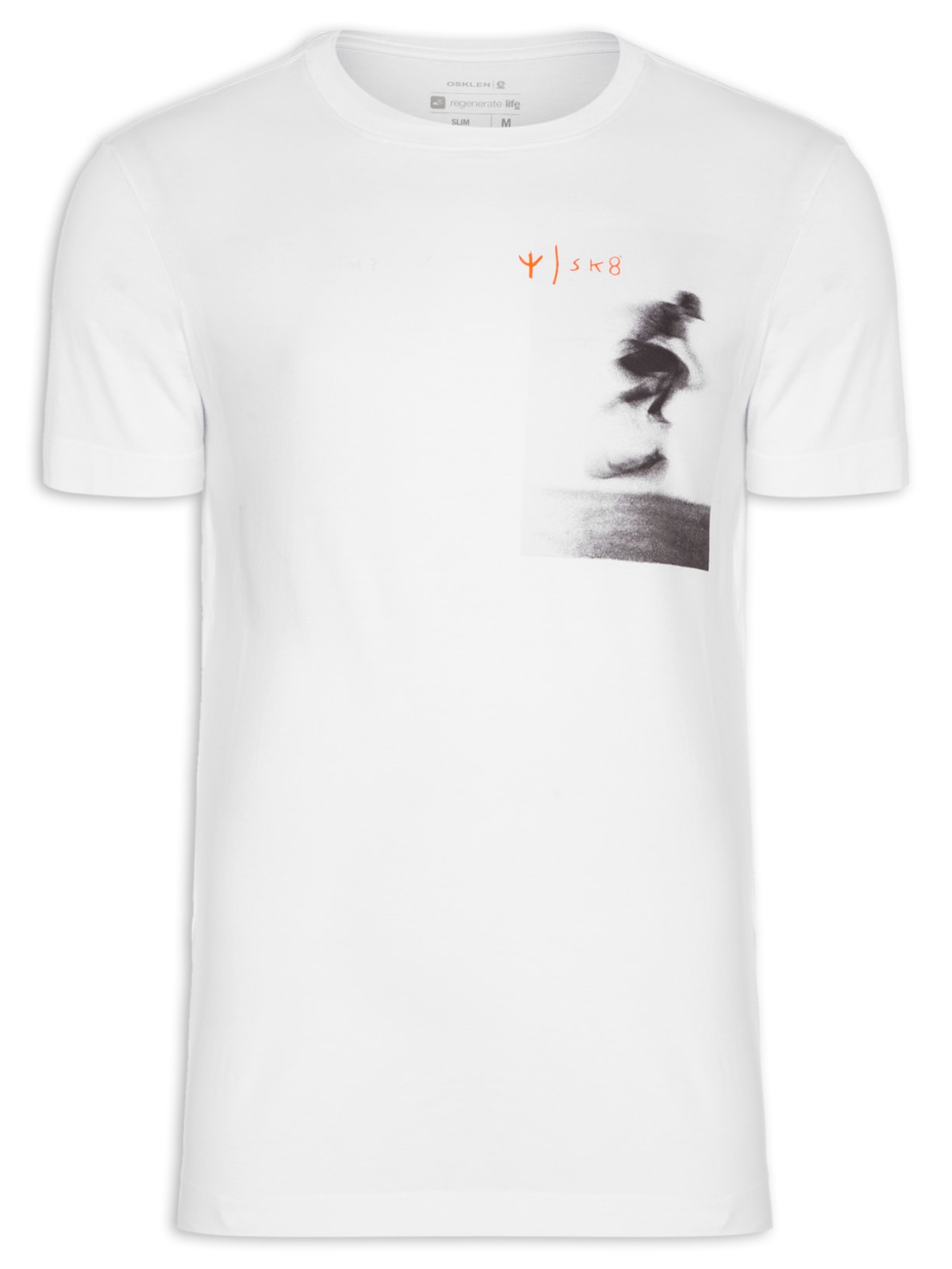 Camiseta Masculina Stone Flip Shadow - Branco