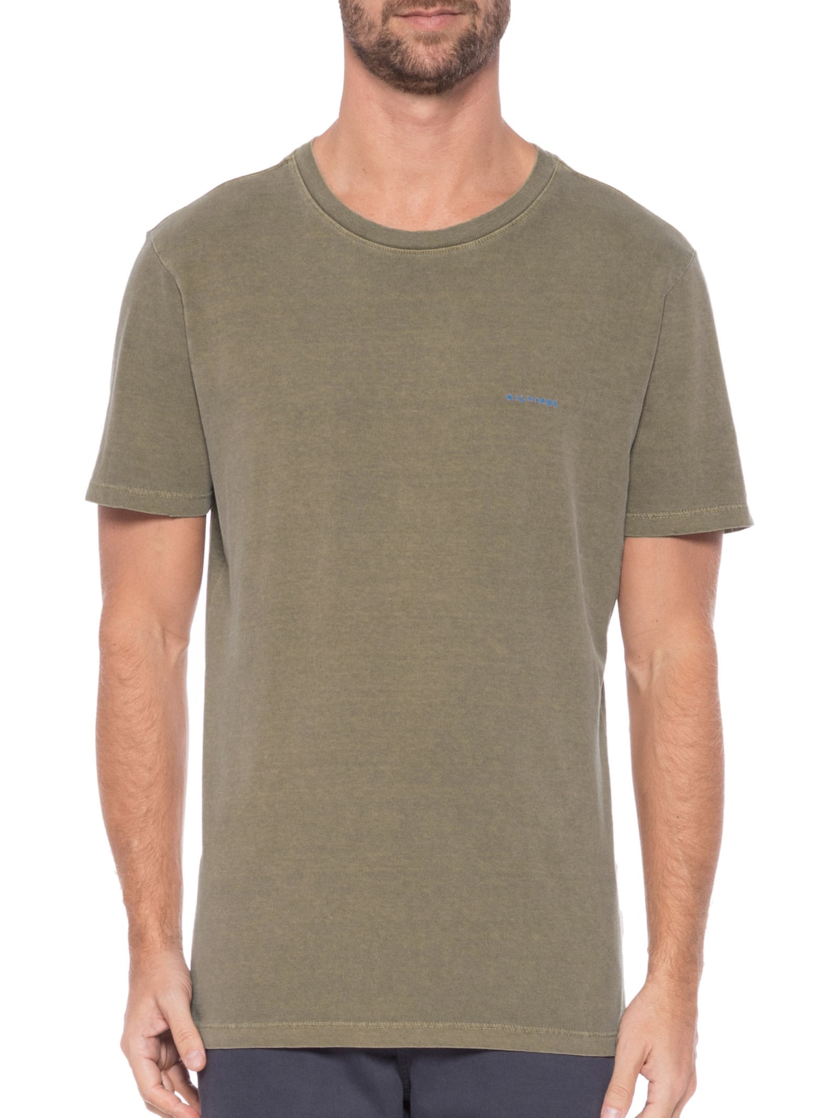 Camiseta Masculina Stone Folhas Símbolos Marrom Richards