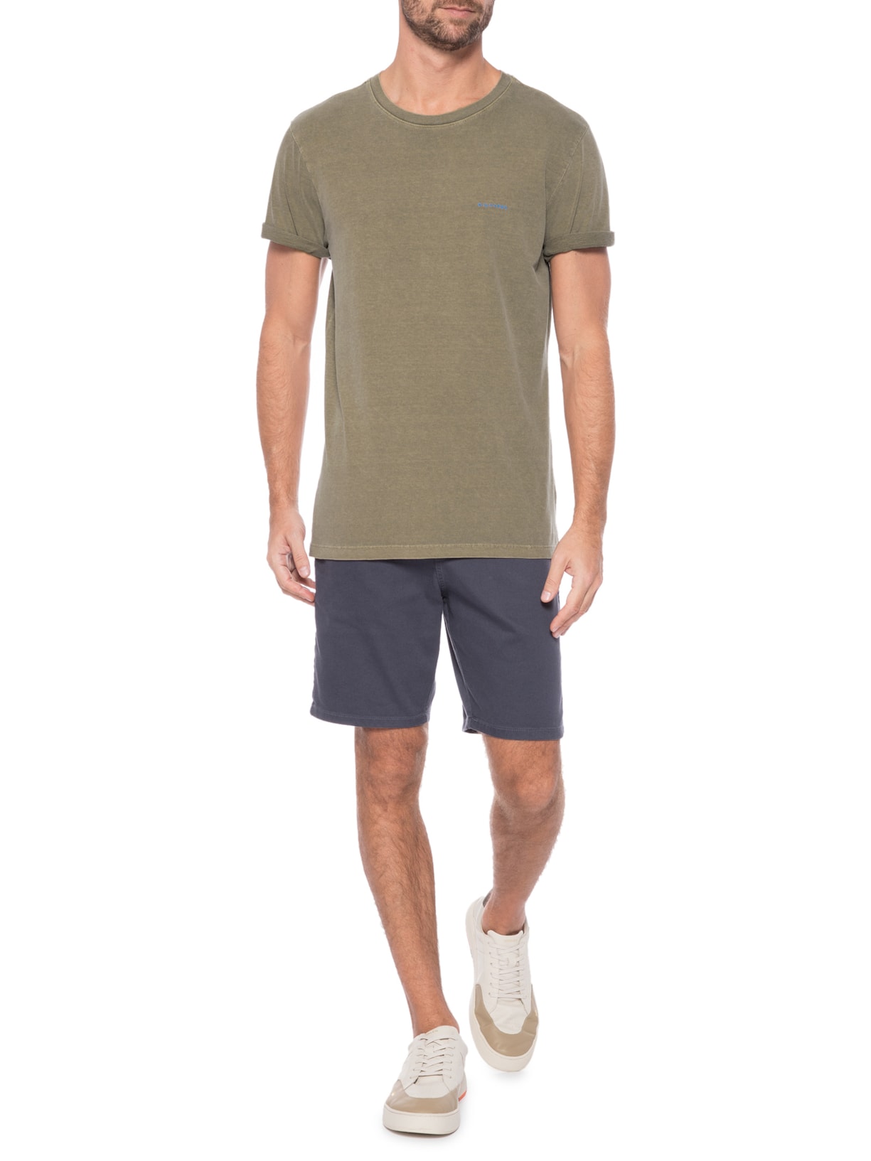 Camiseta Masculina Stone Folhas Símbolos Marrom Richards