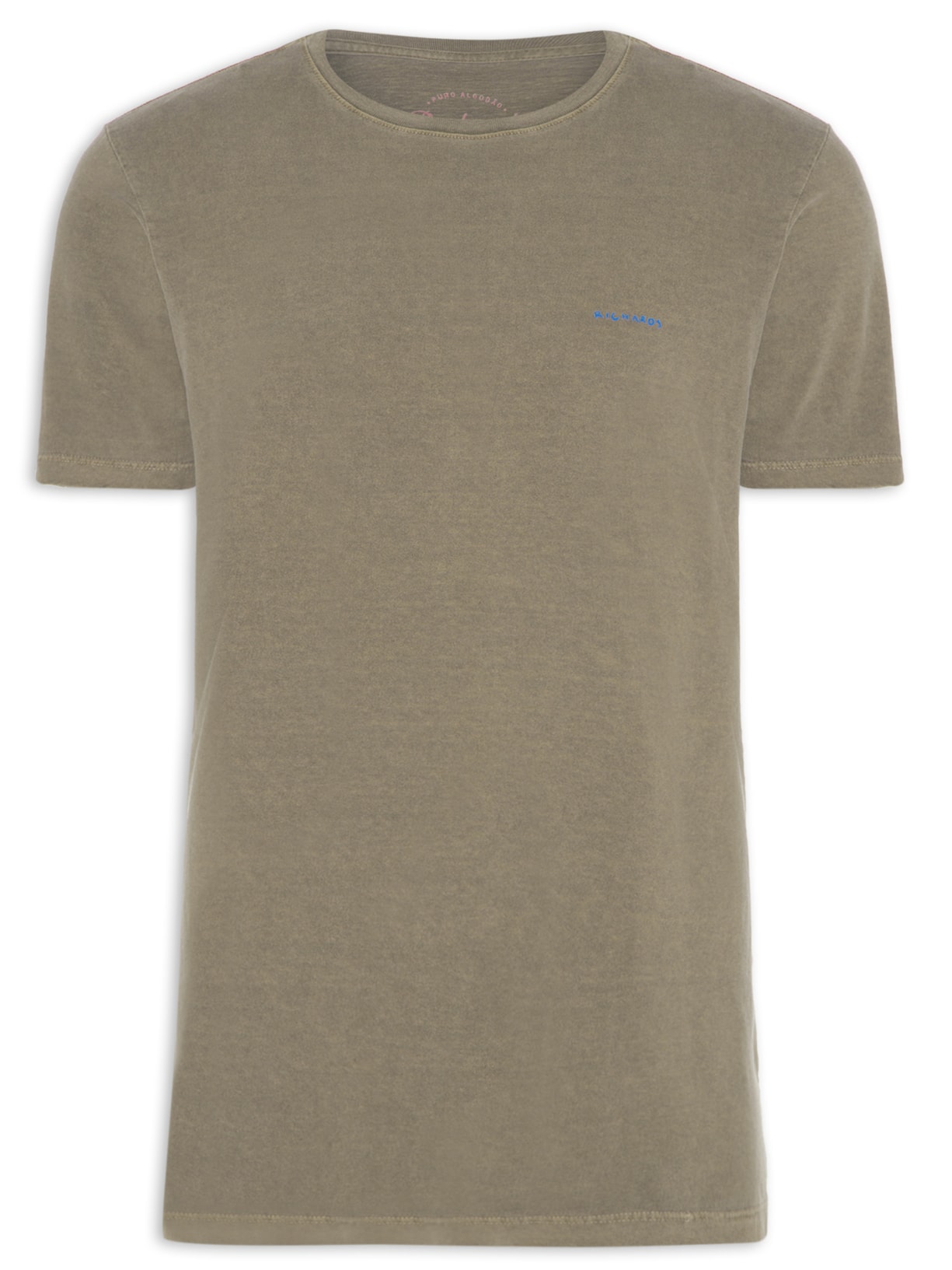 Camiseta Masculina Stone Folhas Símbolos Marrom Richards