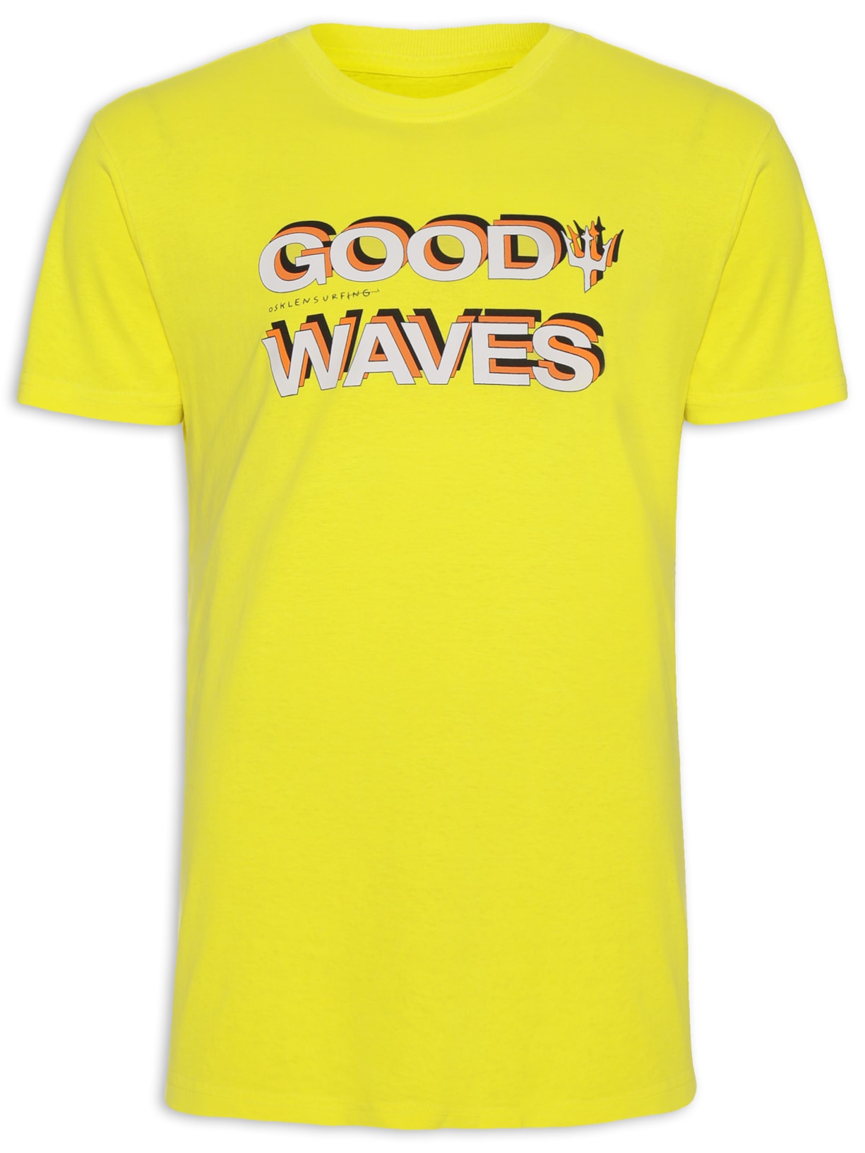 Camiseta Masculina Stone Good Waves - Amarelo