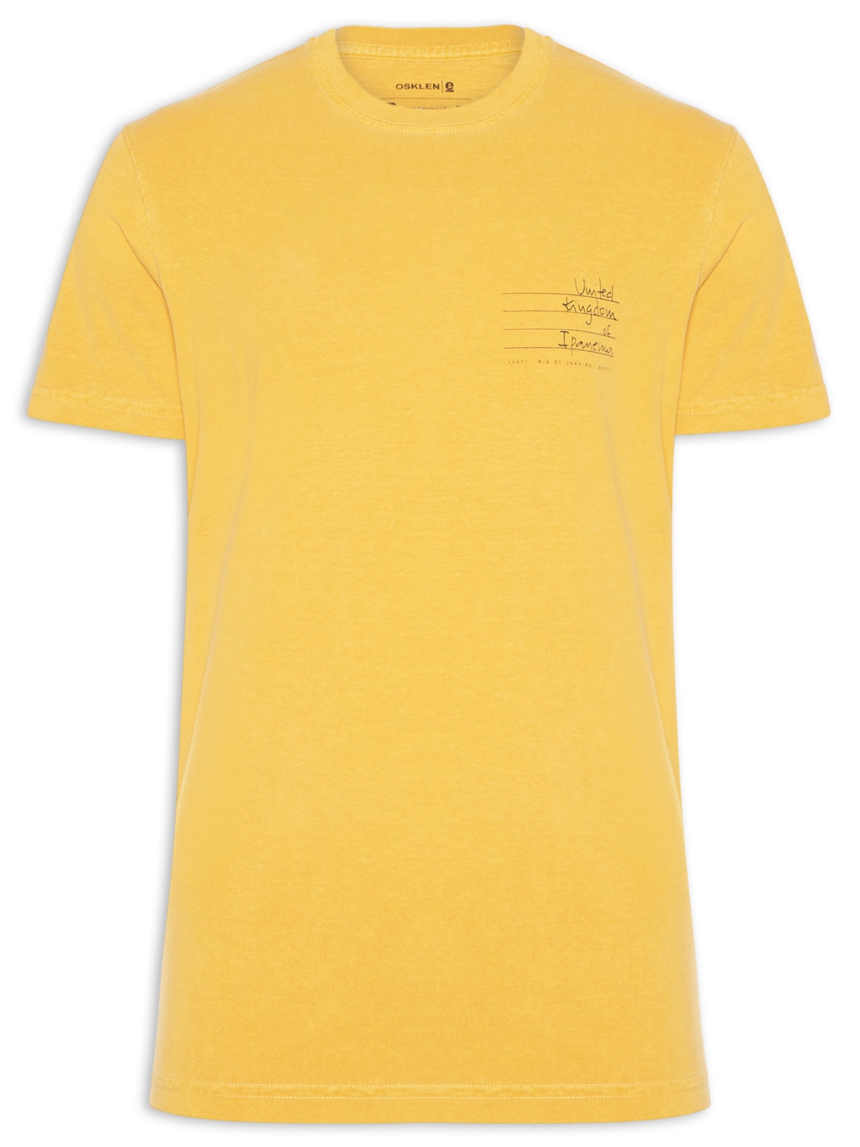 Camiseta Masculina Stone Icones Manga Curta Amarelo Osklen