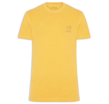 Camiseta Masculina Stone Icones Manga Curta - Amarelo