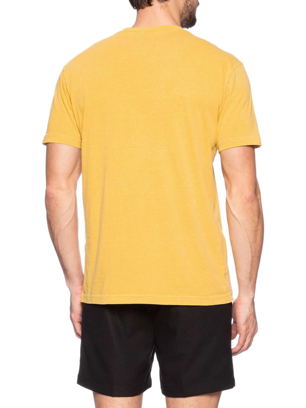 Camiseta Masculina Stone Icones Manga Curta Amarelo Osklen