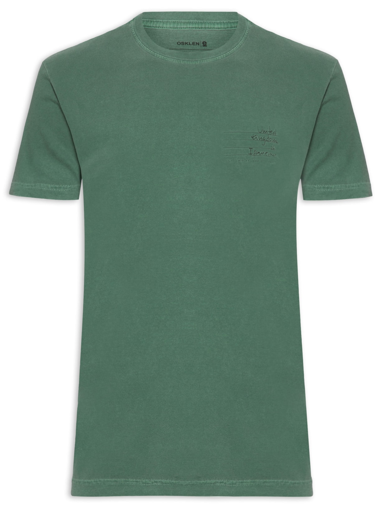 Camiseta Masculina Stone Icones Manga Curta Verde Osklen