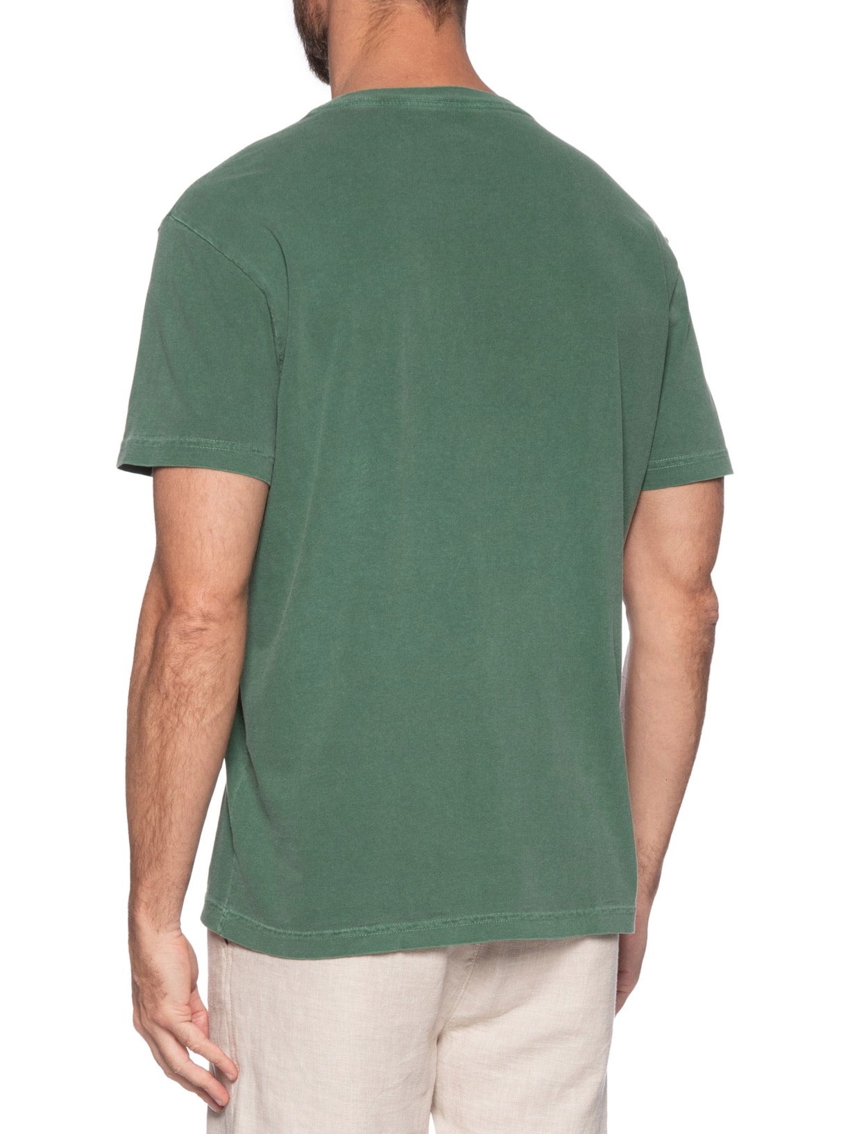 Camiseta Masculina Stone Icones Manga Curta Verde Osklen