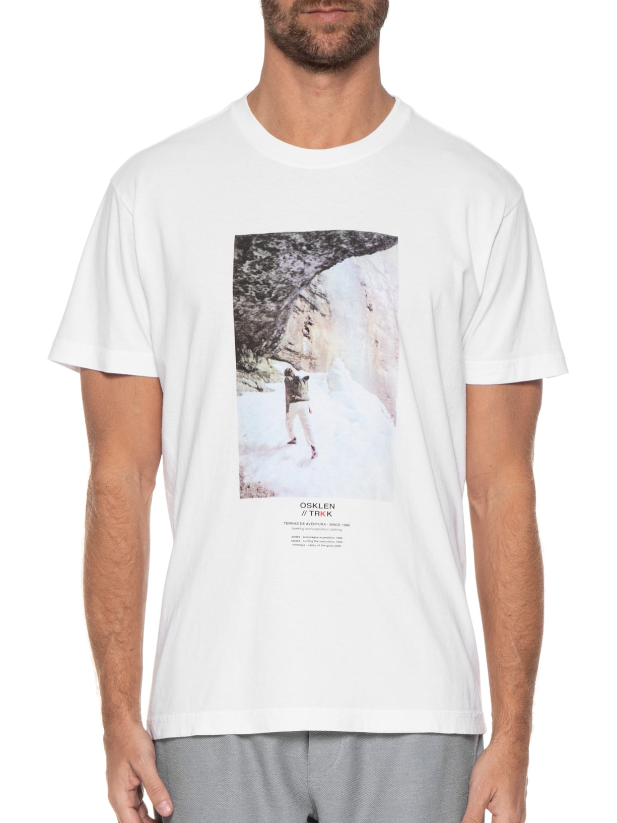 Camiseta Masculina Stone In The Snow Branco Osklen