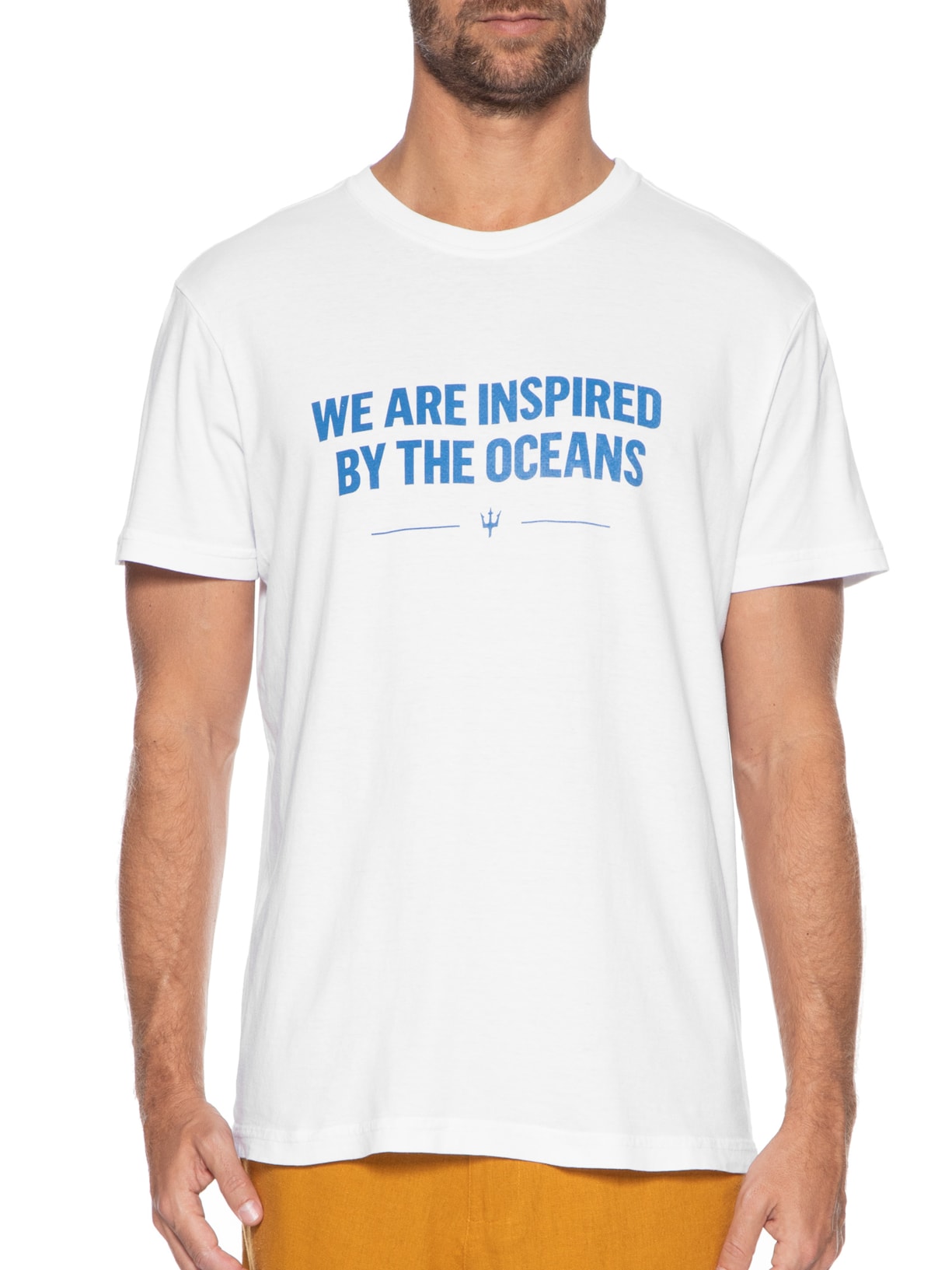 Camiseta Masculina Stone Inspired By The Ocean Branco Osklen