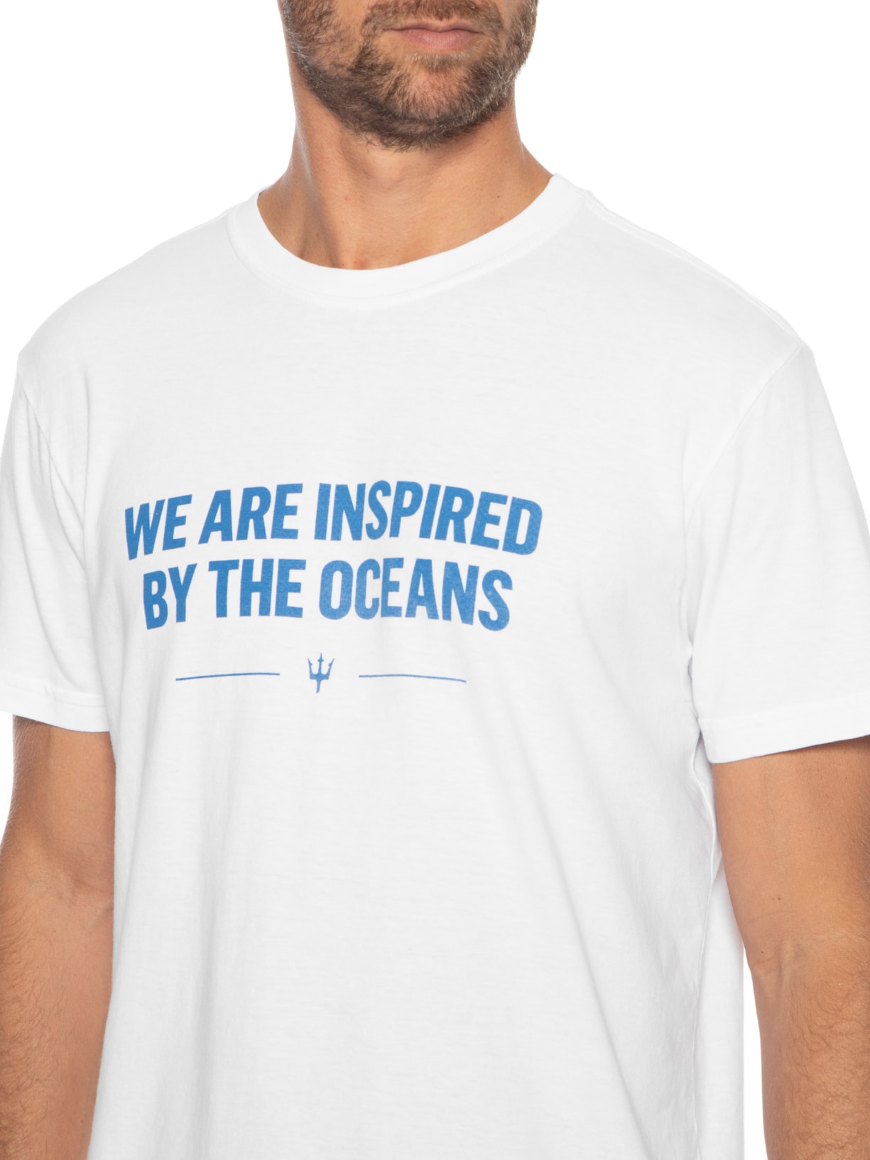 Camiseta Masculina Stone Inspired By The Ocean Branco Osklen