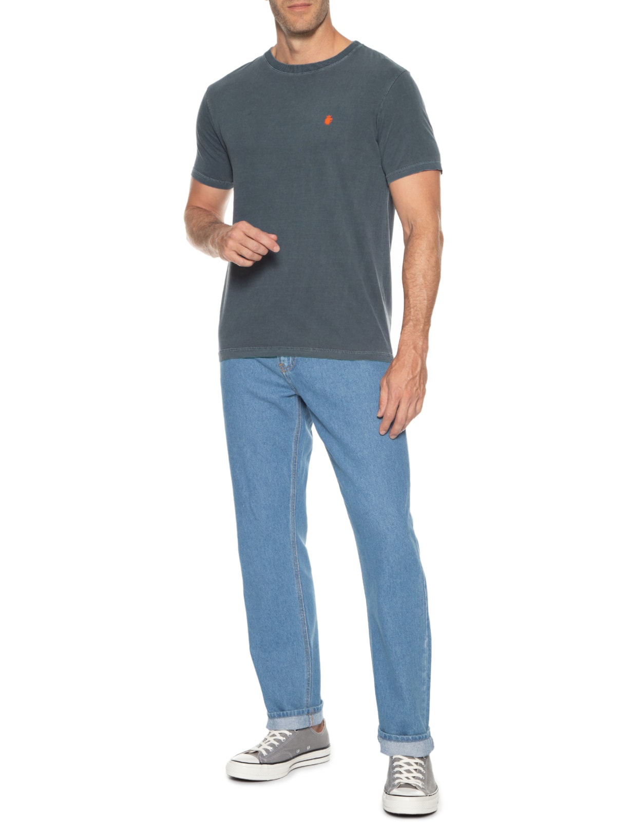 Camiseta Masculina Stone Lion Azul Von Der Volke