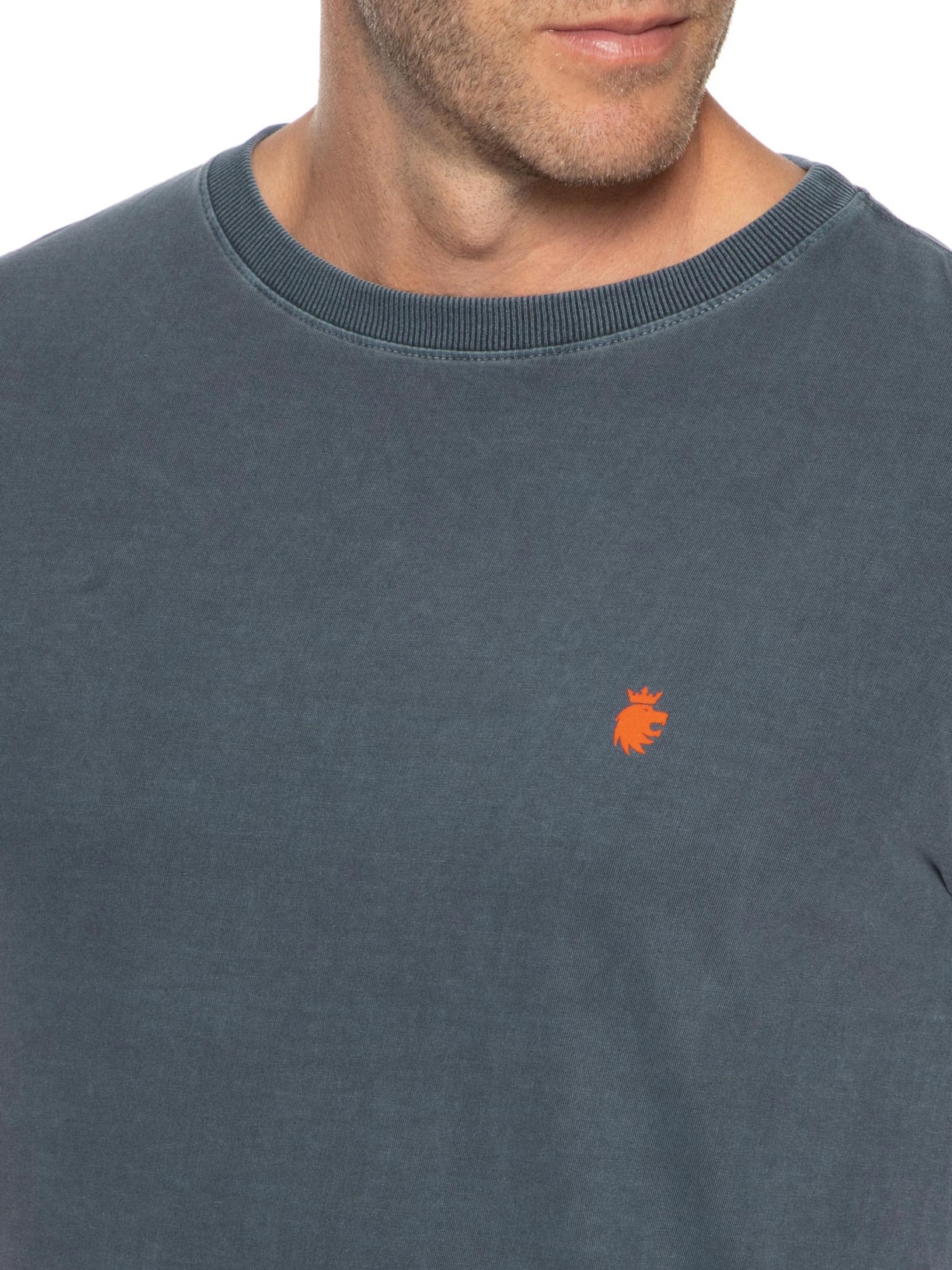 Camiseta Masculina Stone Lion Azul Von Der Volke