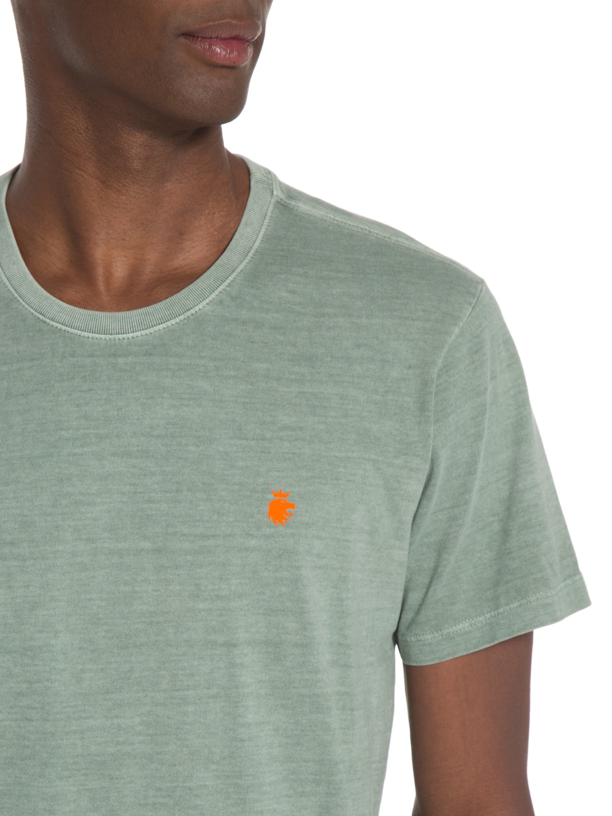 Camiseta Masculina Stone Lion Verde Von Der Volke