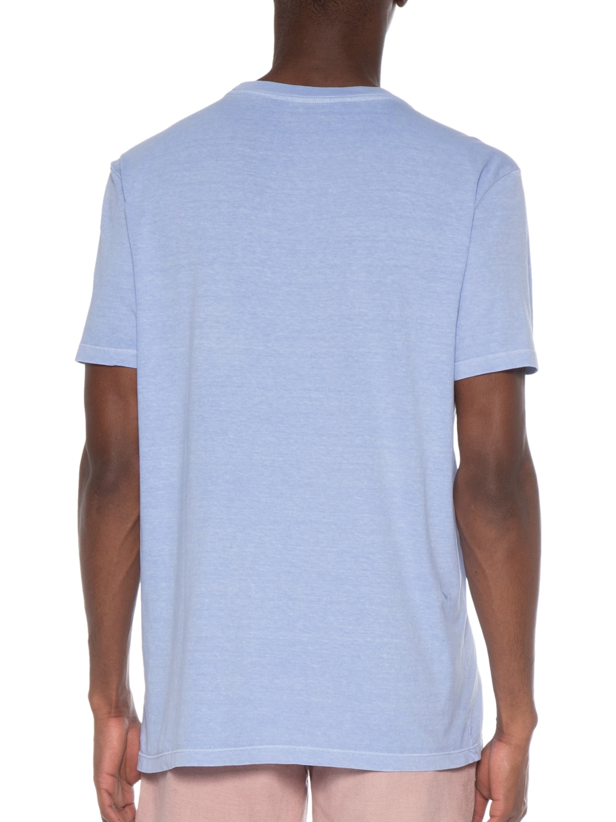 Camiseta Masculina Stone Lisa Com Bolso Azul Richards