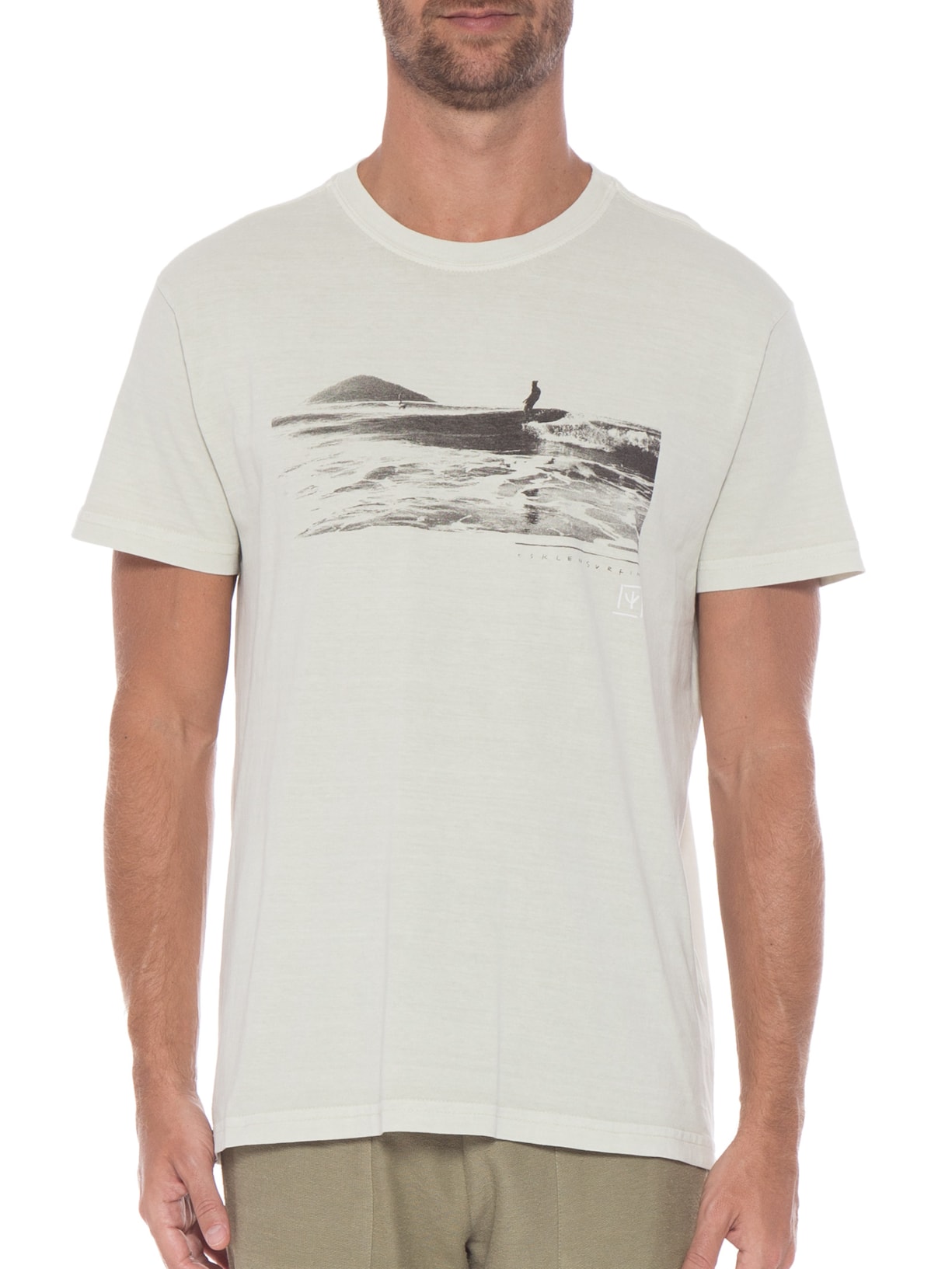 Camiseta Masculina Stone Longboard Verde Osklen