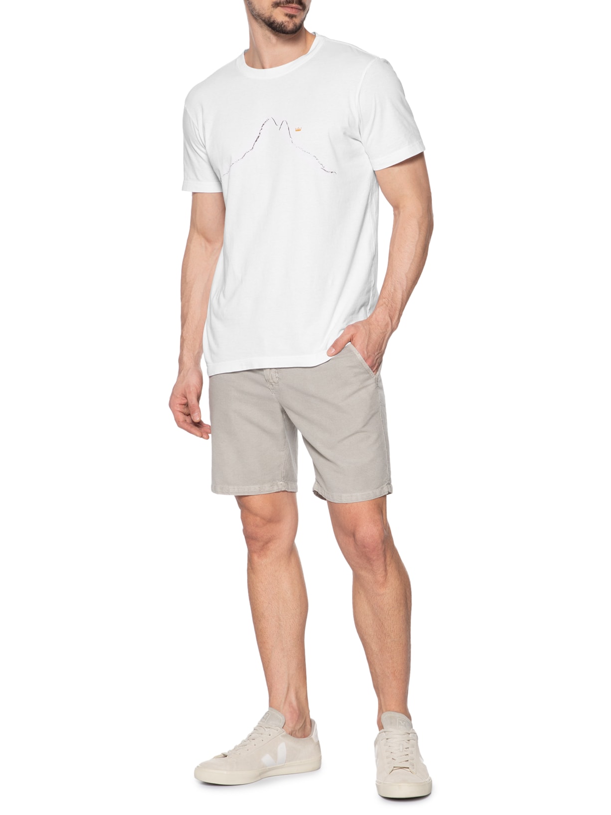 Camiseta Masculina Stone Min Branco Osklen