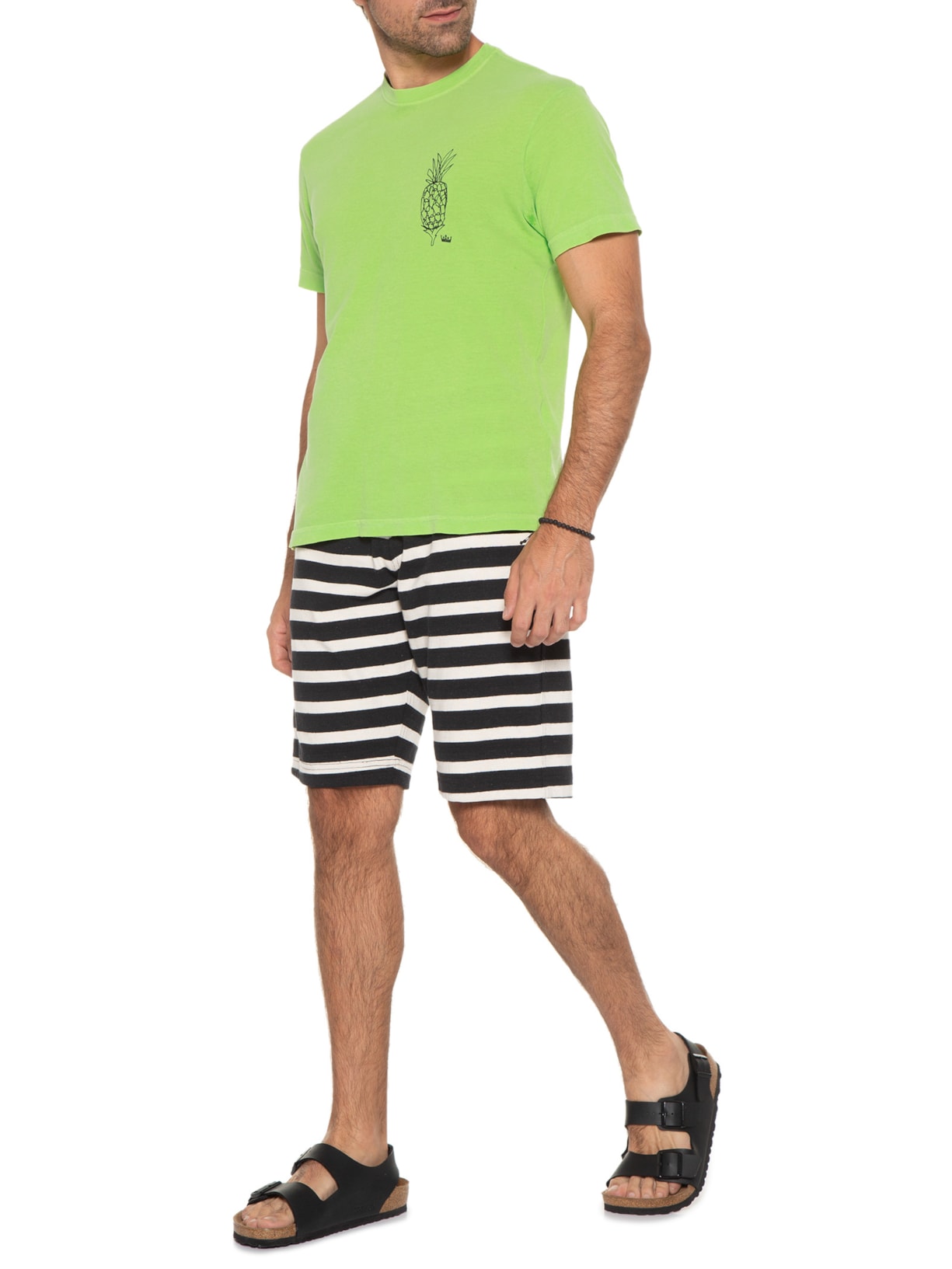 Camiseta Masculina Stone Naif Abacaxi Verde Osklen