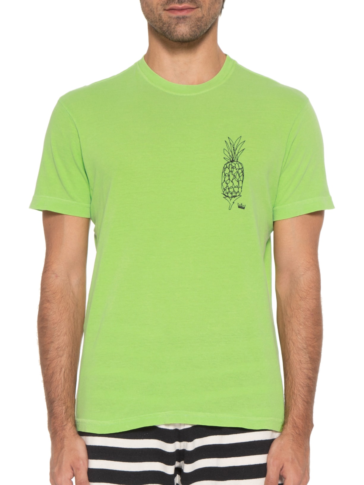 Camiseta Masculina Stone Naif Abacaxi Verde Osklen