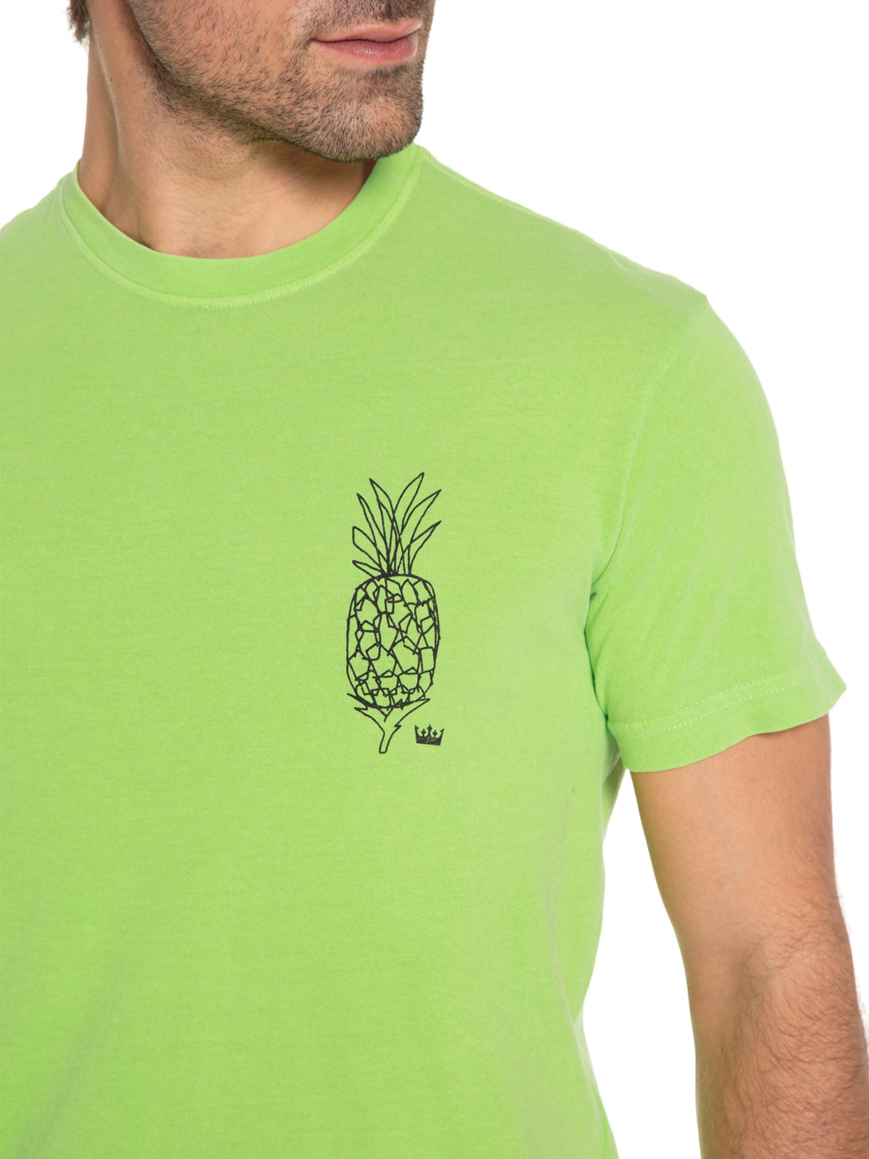 Camiseta Masculina Stone Naif Abacaxi Verde Osklen