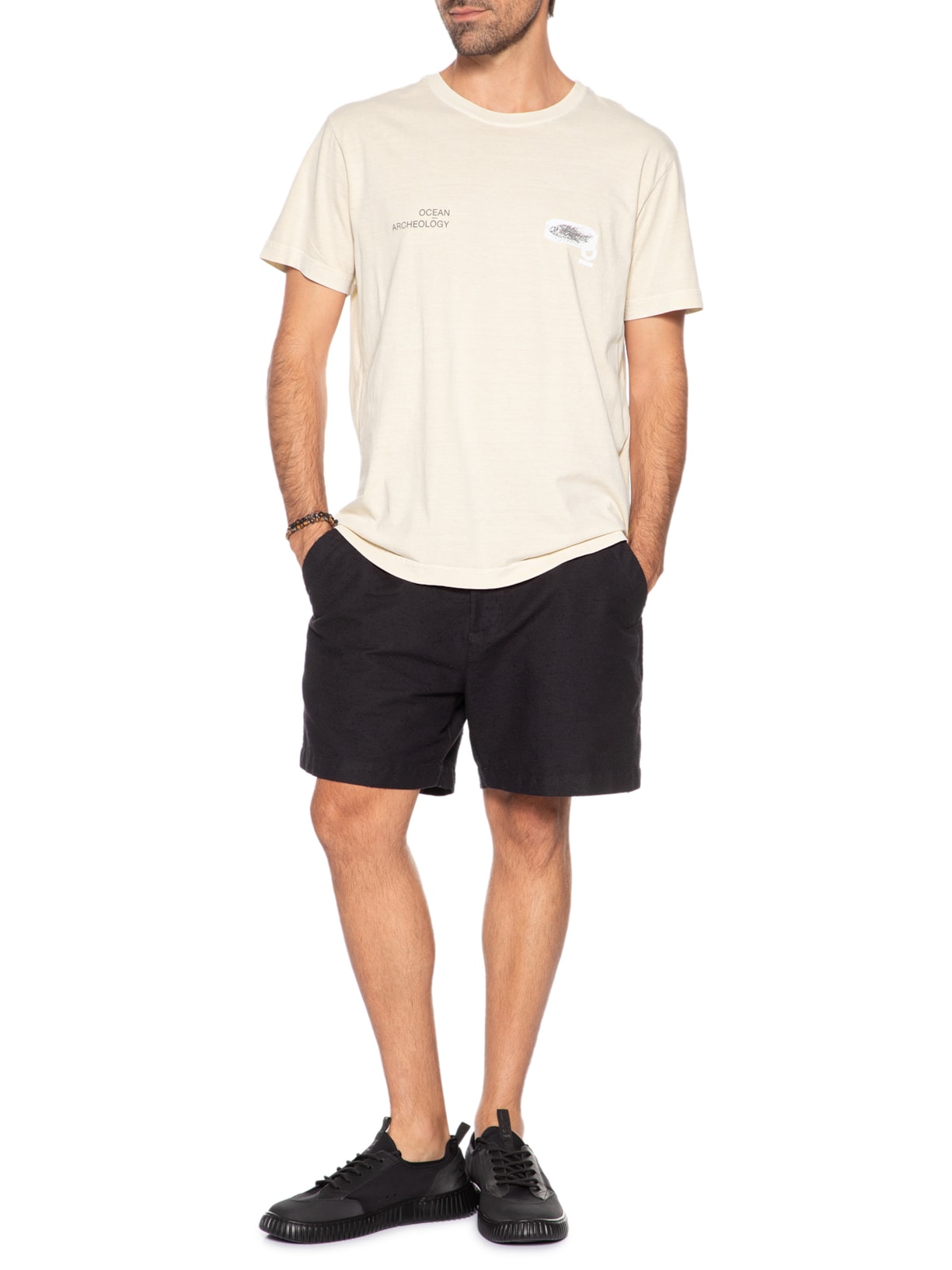 Camiseta Masculina Stone Ocean Archeology Rosa Osklen