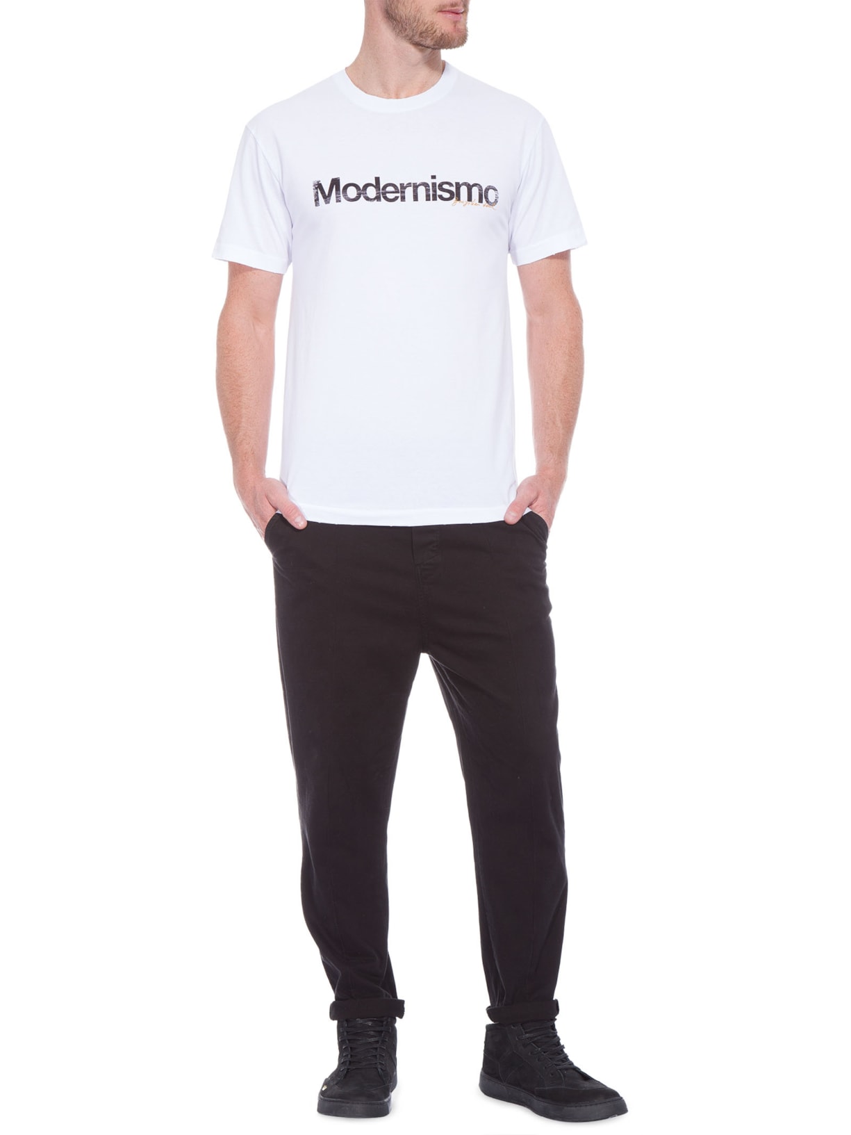 Camiseta Masculina Stone Old Modernism Type Branco Osklen