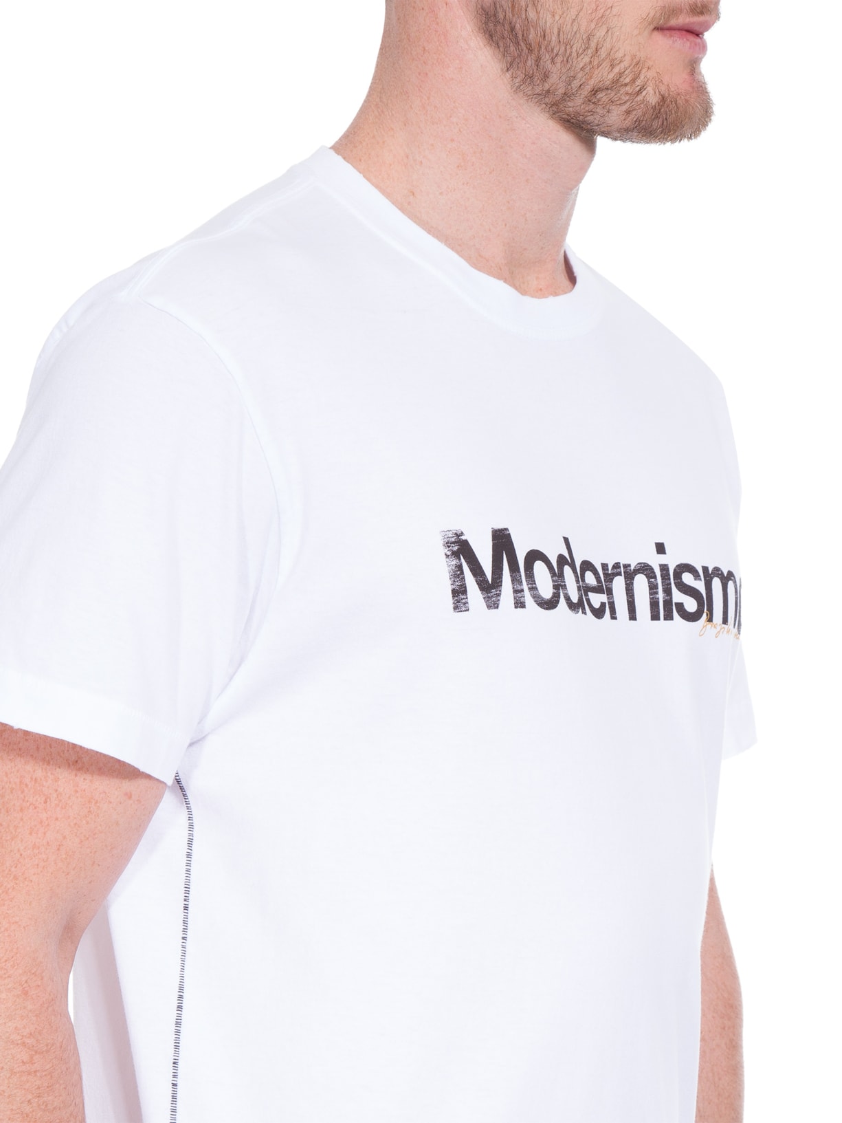 Camiseta Masculina Stone Old Modernism Type Branco Osklen