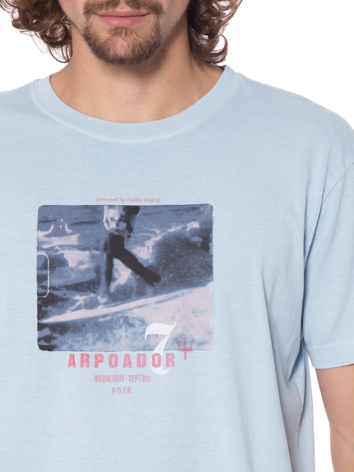 Camiseta Masculina Stone Old Style Surf Azul Osklen