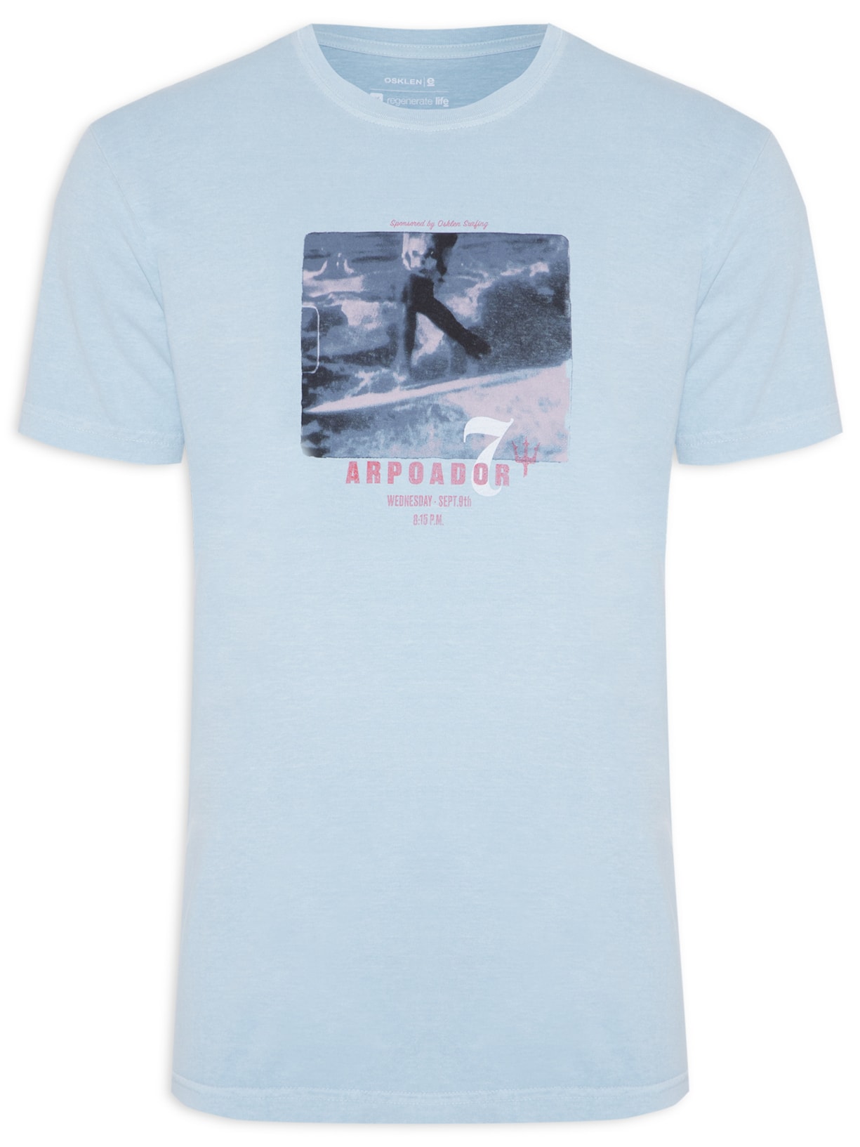 Camiseta Masculina Stone Old Style Surf Azul Osklen