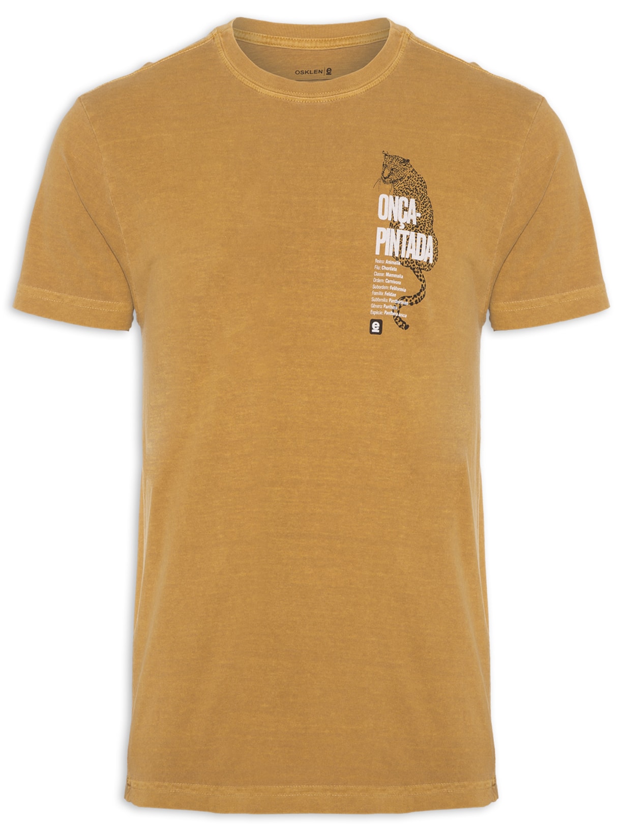 Camiseta Masculina Stone Onça-pintada - Amarelo