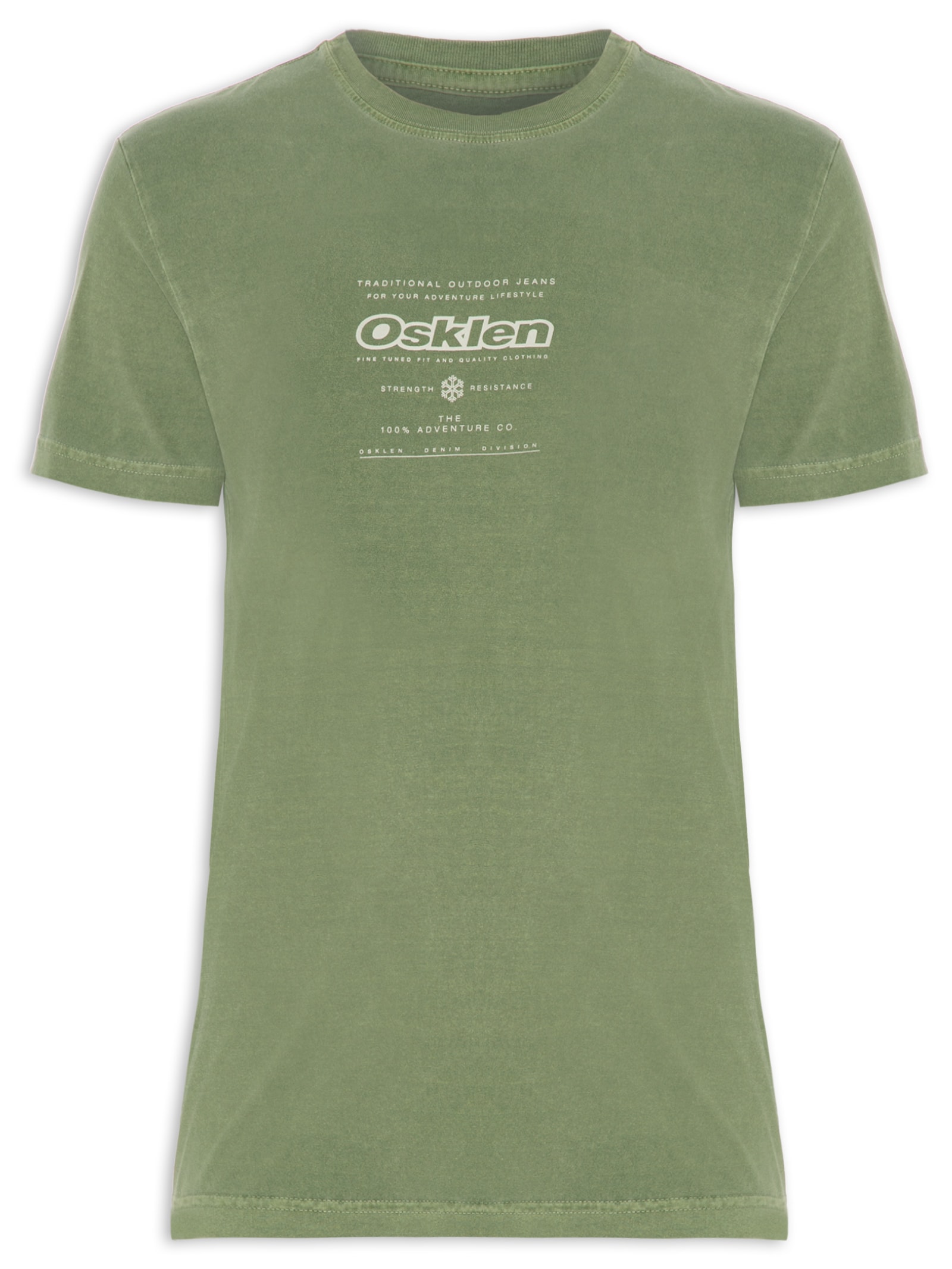 Osklen - Camiseta Masculina Stone Osklen Label - Verde
