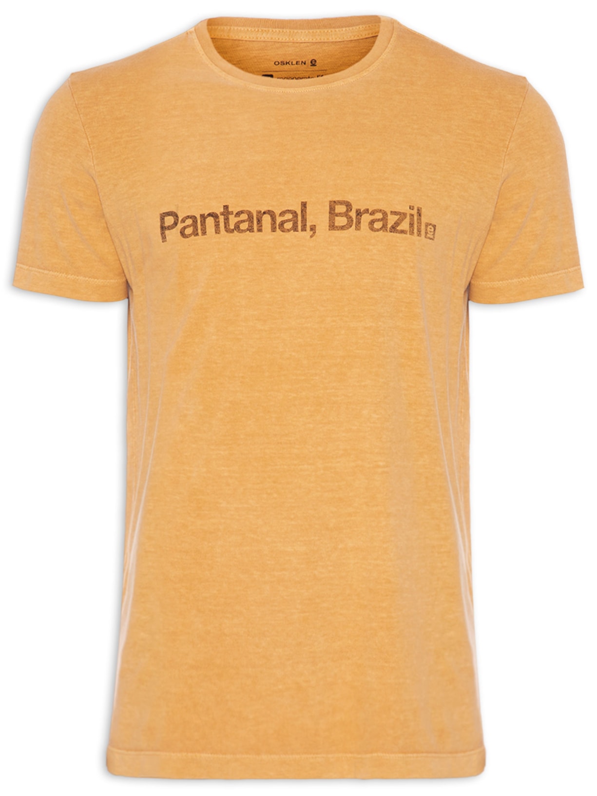 Camiseta Masculina Stone Pantanal Brazil - Amarelo