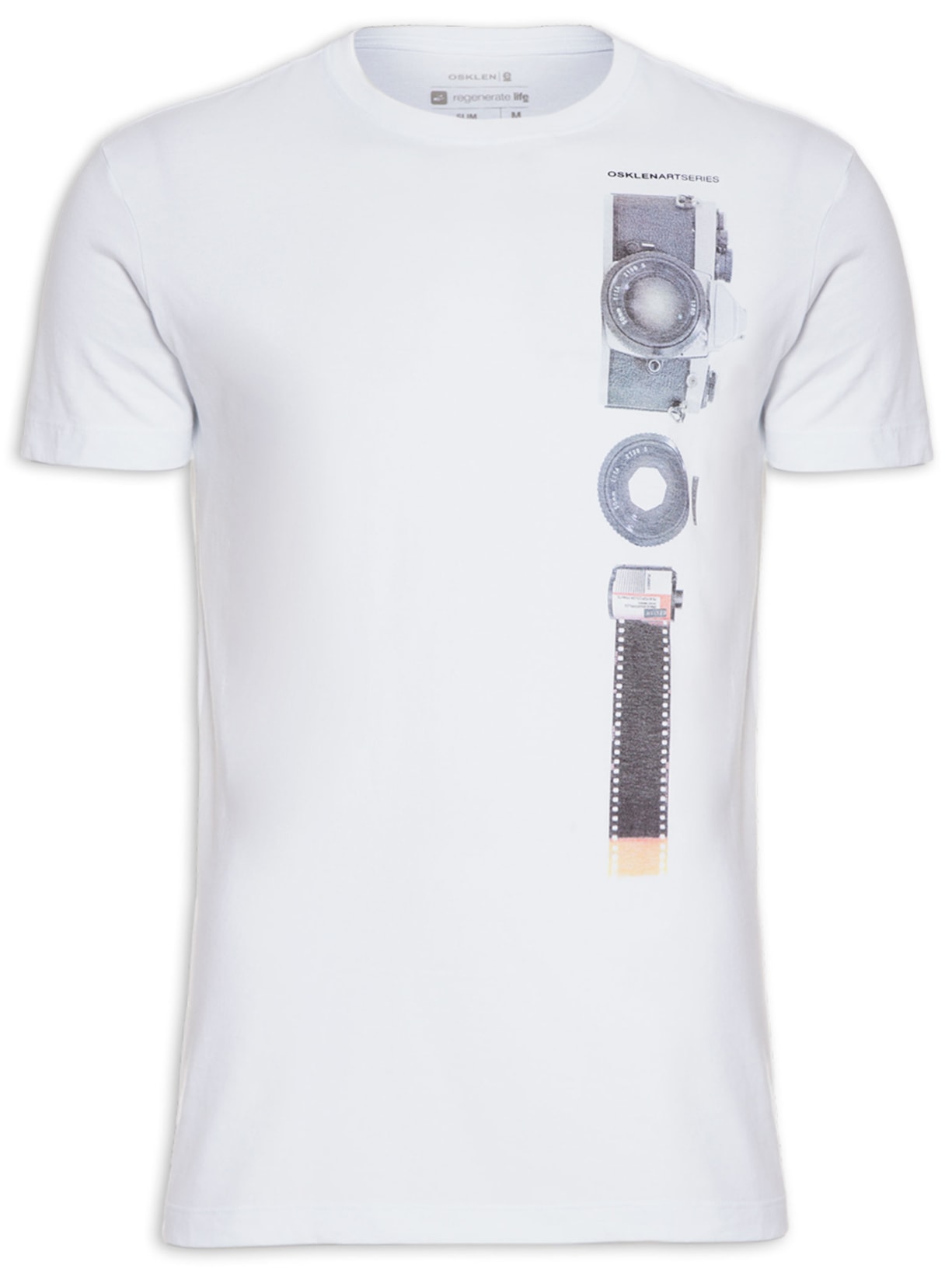 Camiseta Masculina Stone Photo Gears - Branco