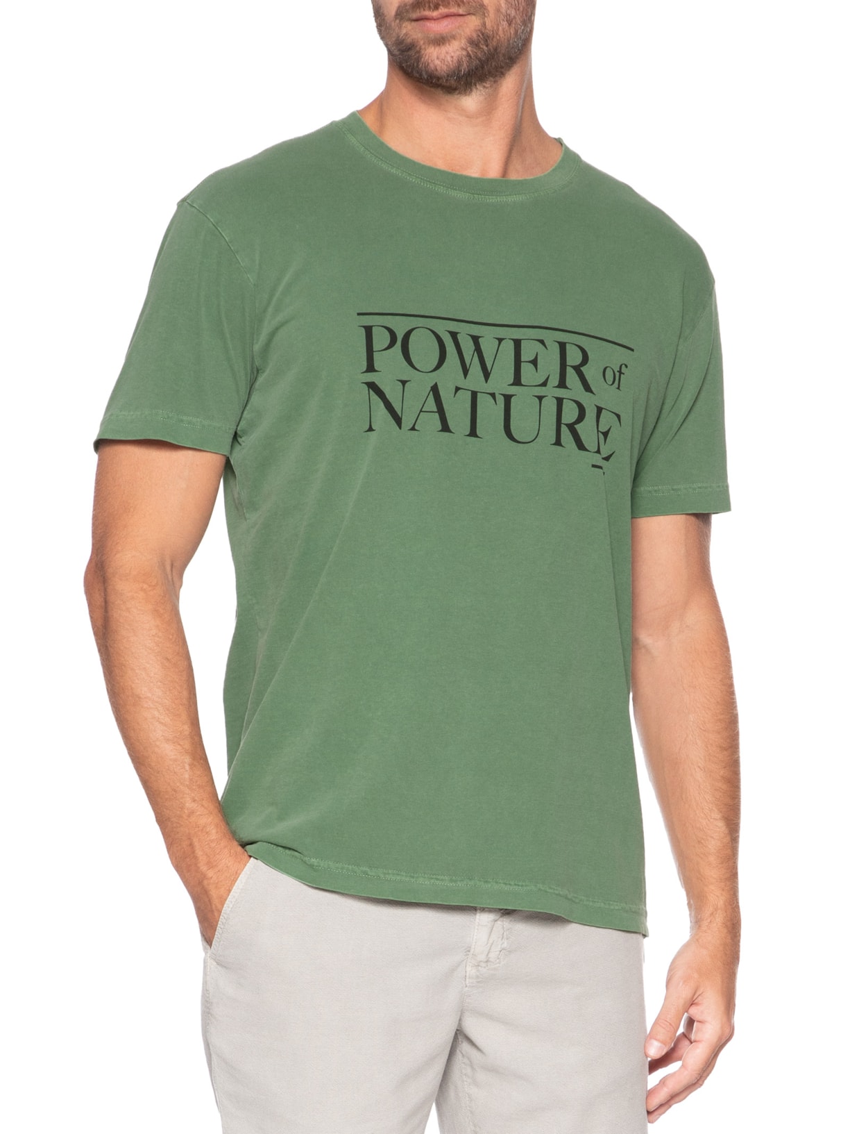Camiseta Masculina Stone Power Of Nature Verde Osklen