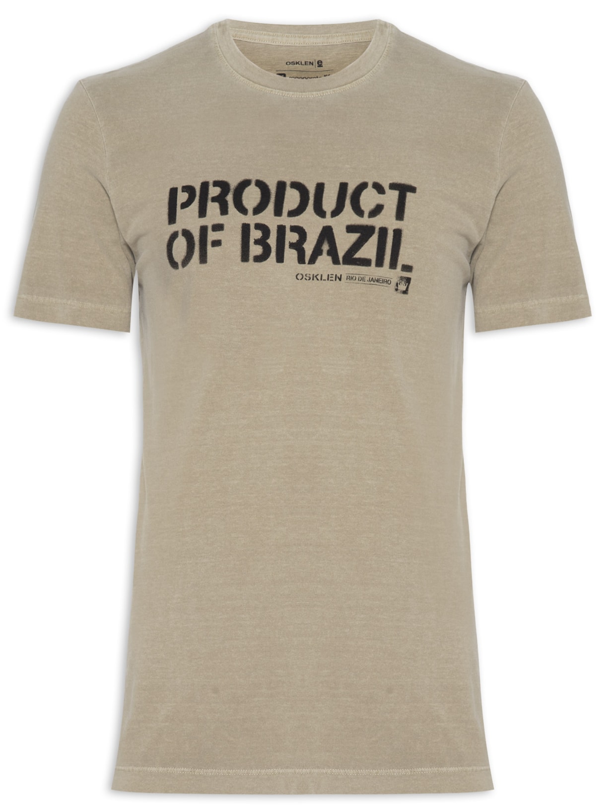 Camiseta Masculina Stone Product Of Brazil - Bege