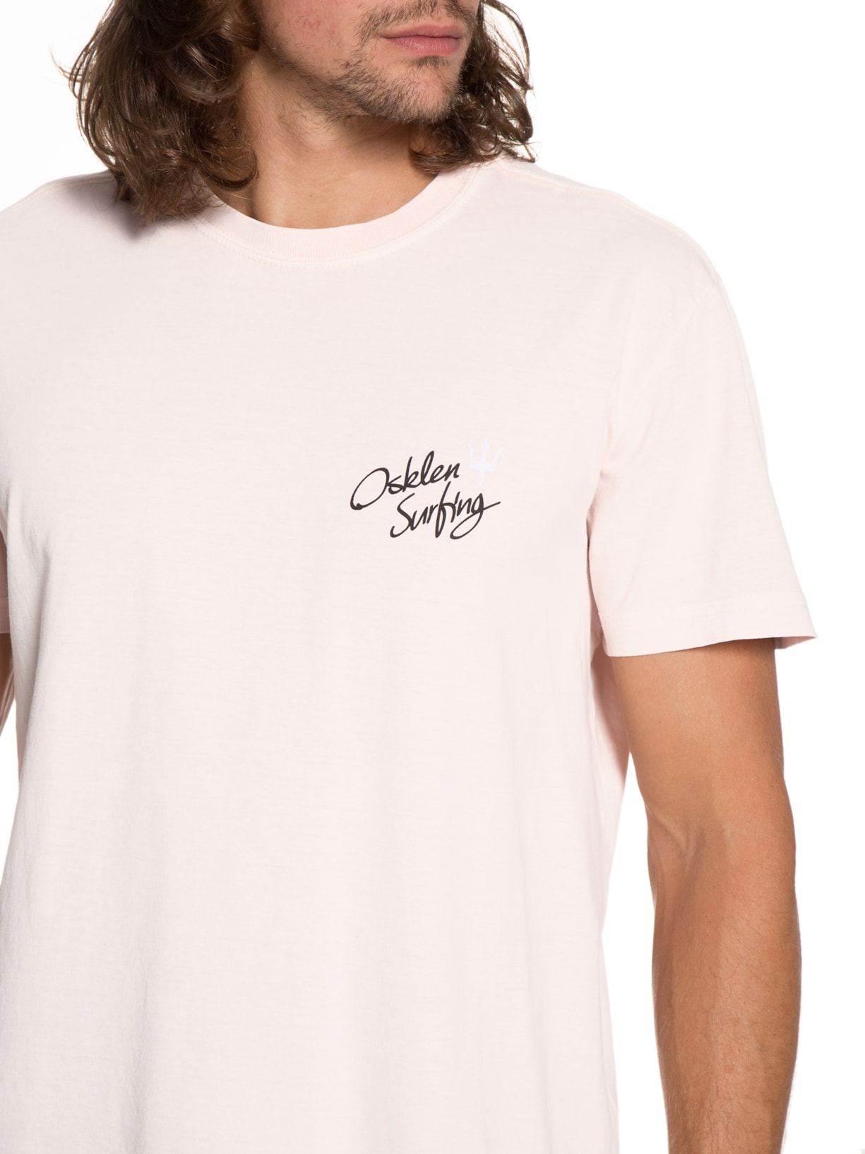 Camiseta Masculina Stone Quilhas Rosa Osklen