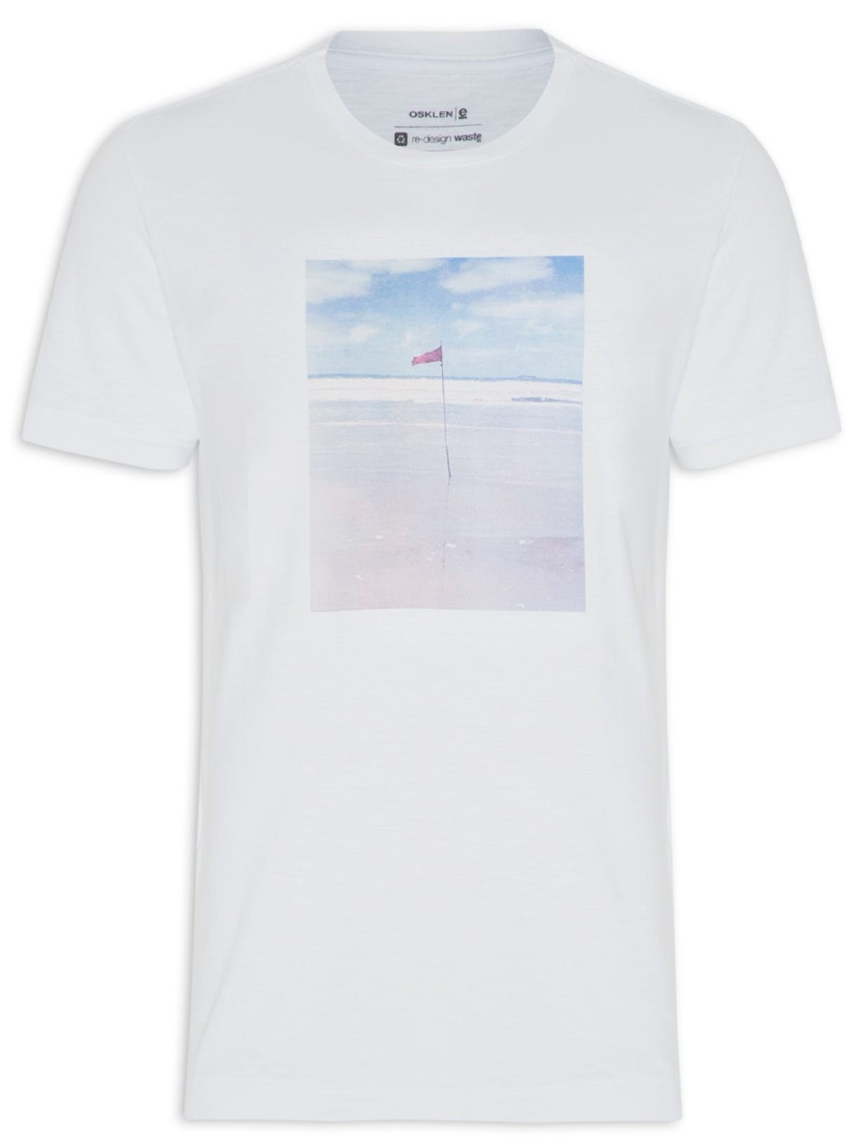 Camiseta Masculina Stone Red Flag - Branco