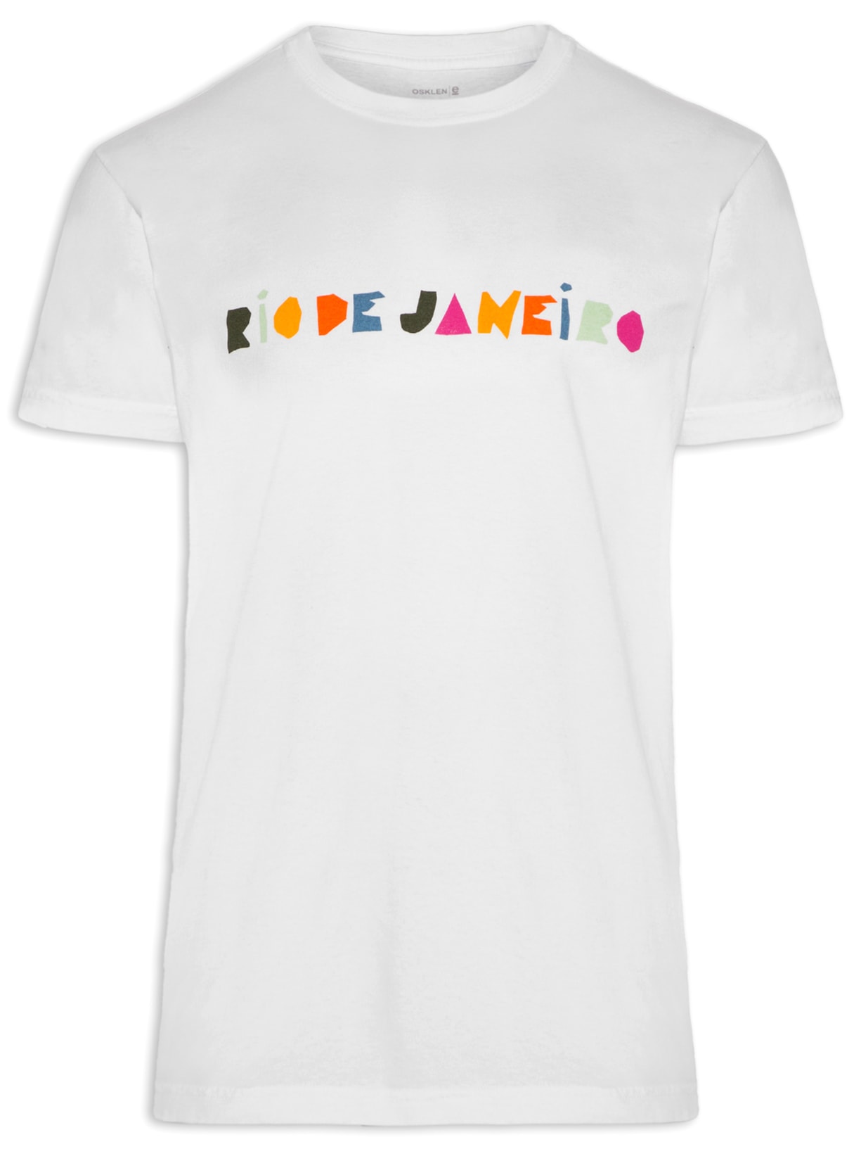 Camiseta Masculina Stone Rio De Janeiro Recorte Branco Osklen