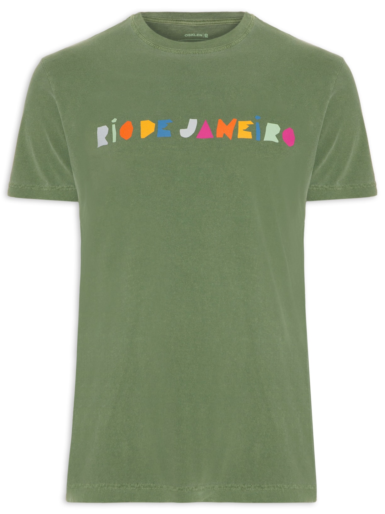 Camiseta Masculina Stone Rio De Janeiro Recorte Verde Osklen