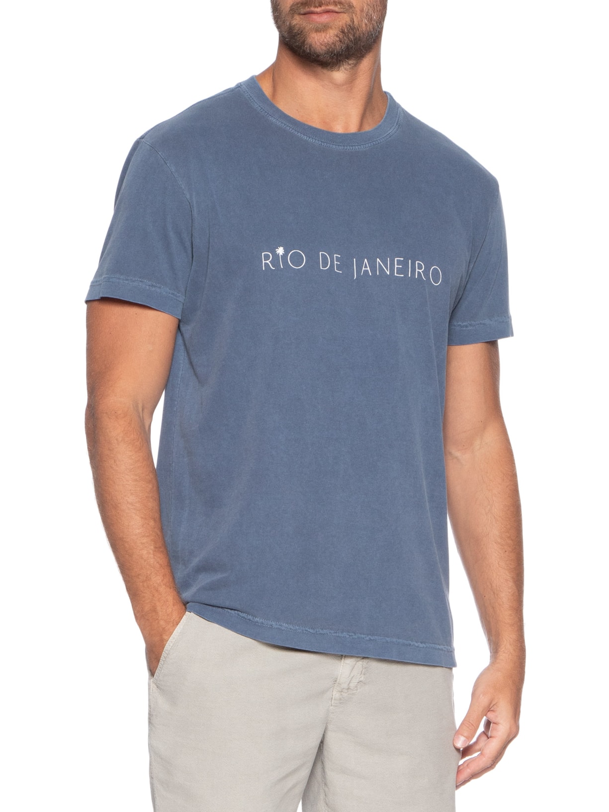 Camiseta Masculina Stone Rio Mc Azul Osklen