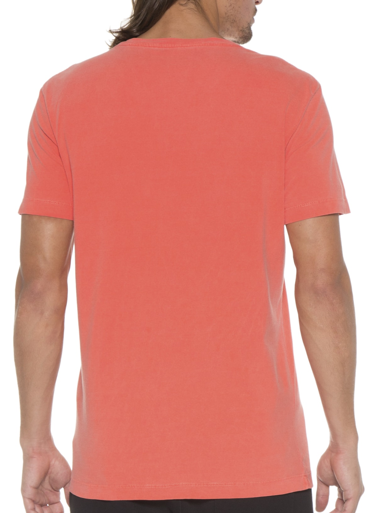 Camiseta Masculina Stone Rosa Traço Vermelho Osklen