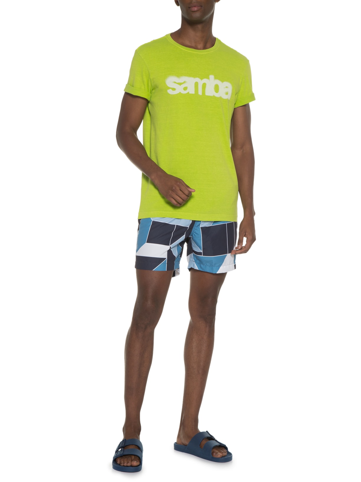 Camiseta Masculina Stone Samba Verde Osklen