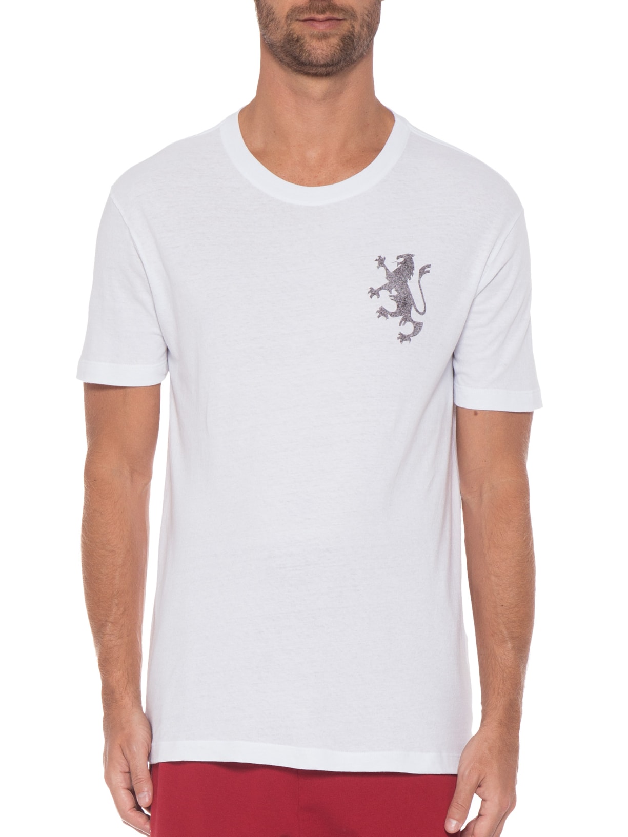 Camiseta Masculina Stone Sandpaper Lion Branco Osklen