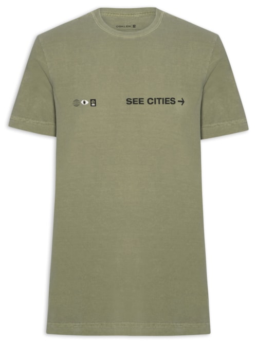 Camiseta Masculina Stone See Cities As Ecosystems - Bege
