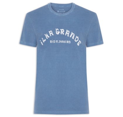 Camiseta Masculina Stone Souvenir Caiçara Ig Manga Curta - Azul